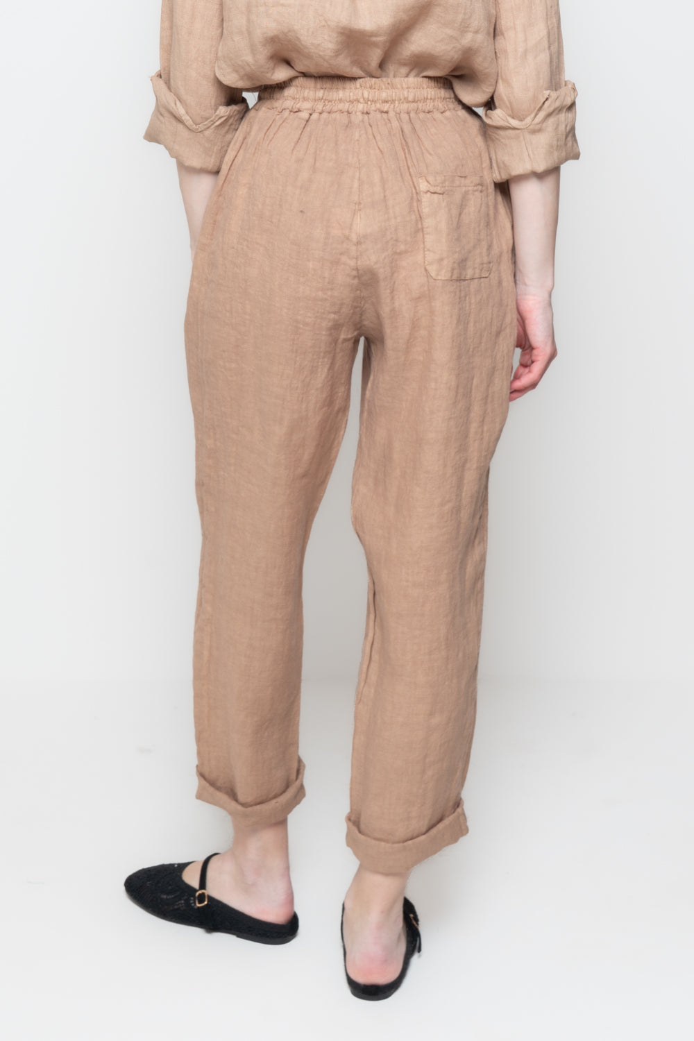 Pantaloni in Lino con Coulisse