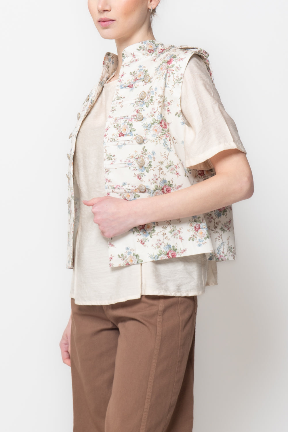 Gilet napoleon a fiori