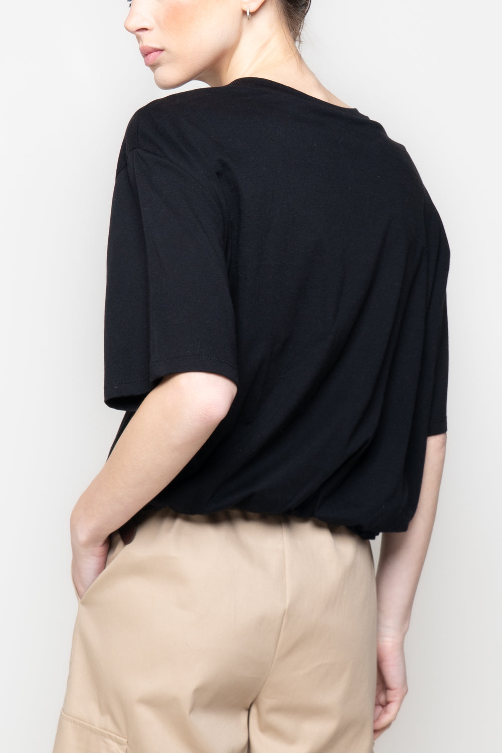 T-shirt fondo a bombolino
