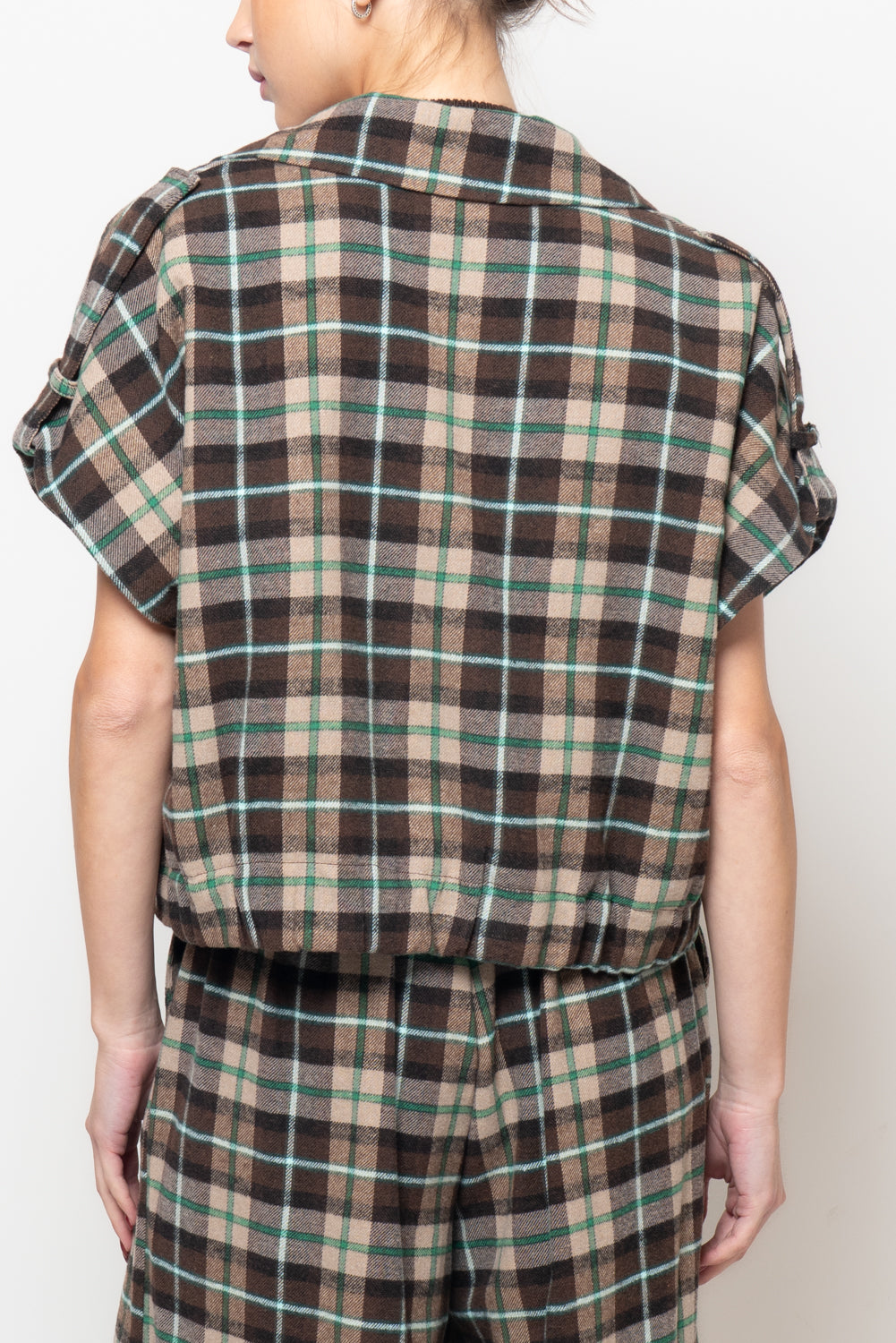 giacca a quadri mezza manica