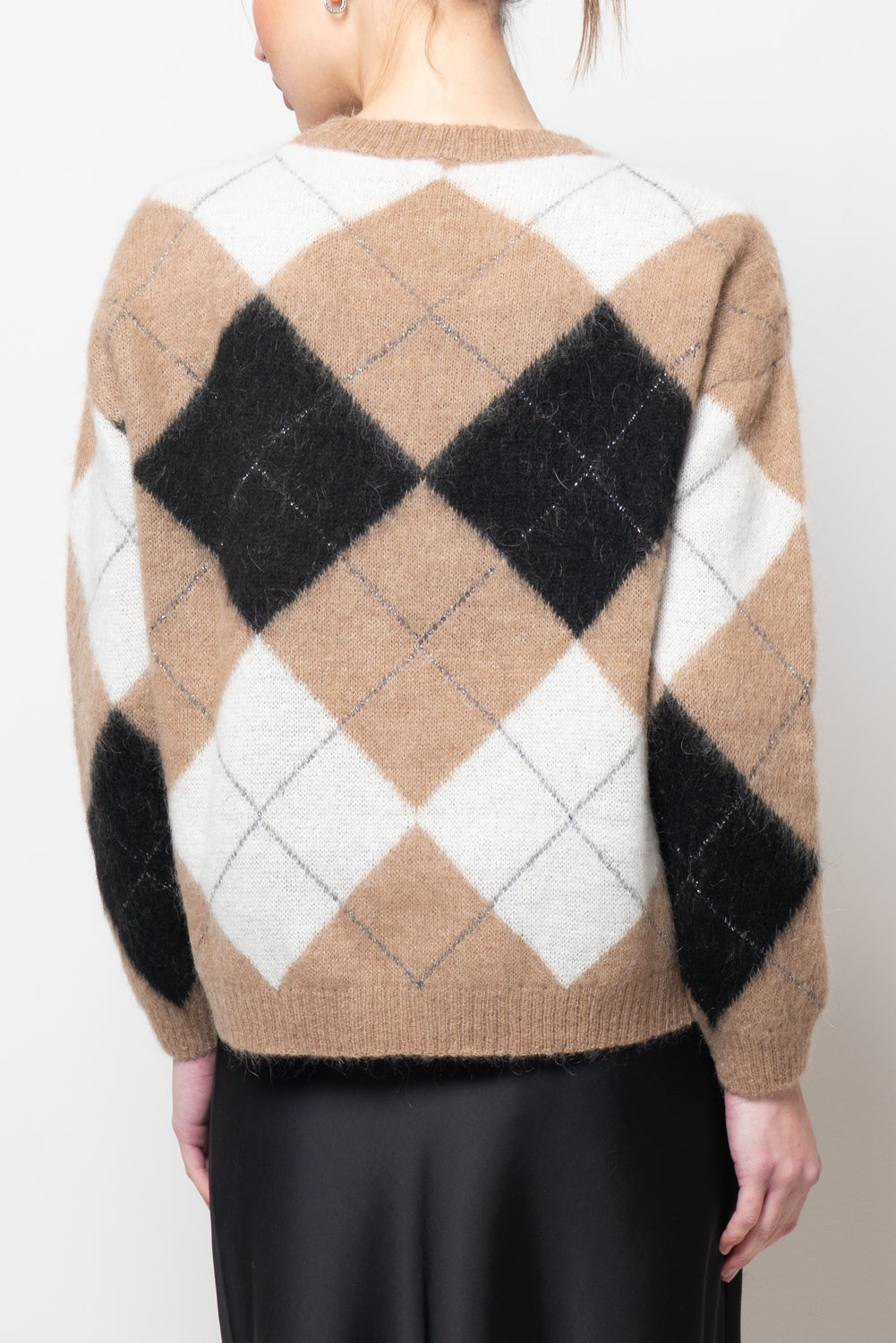 Maglia a rombi garzata