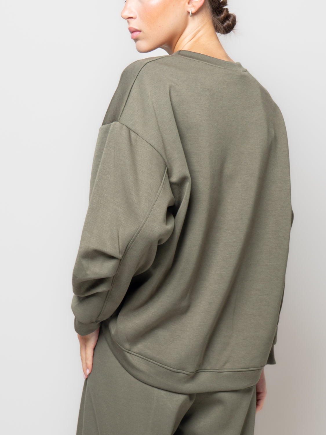 Felpa in neoprene con manica rappresa