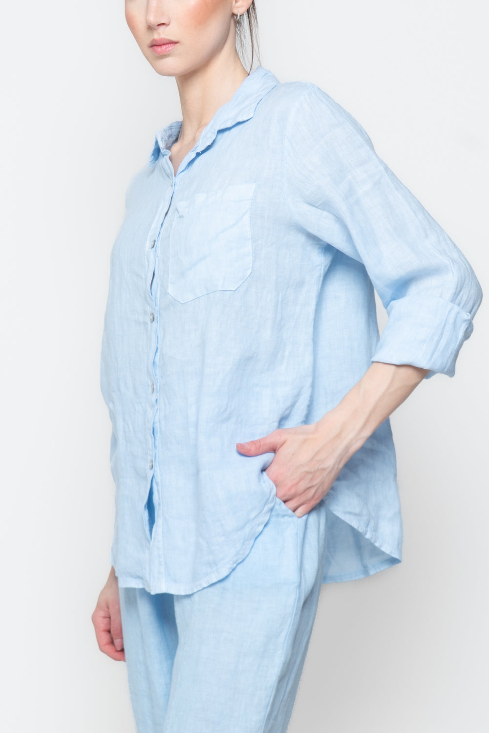 Camicia in Lino con Taschino