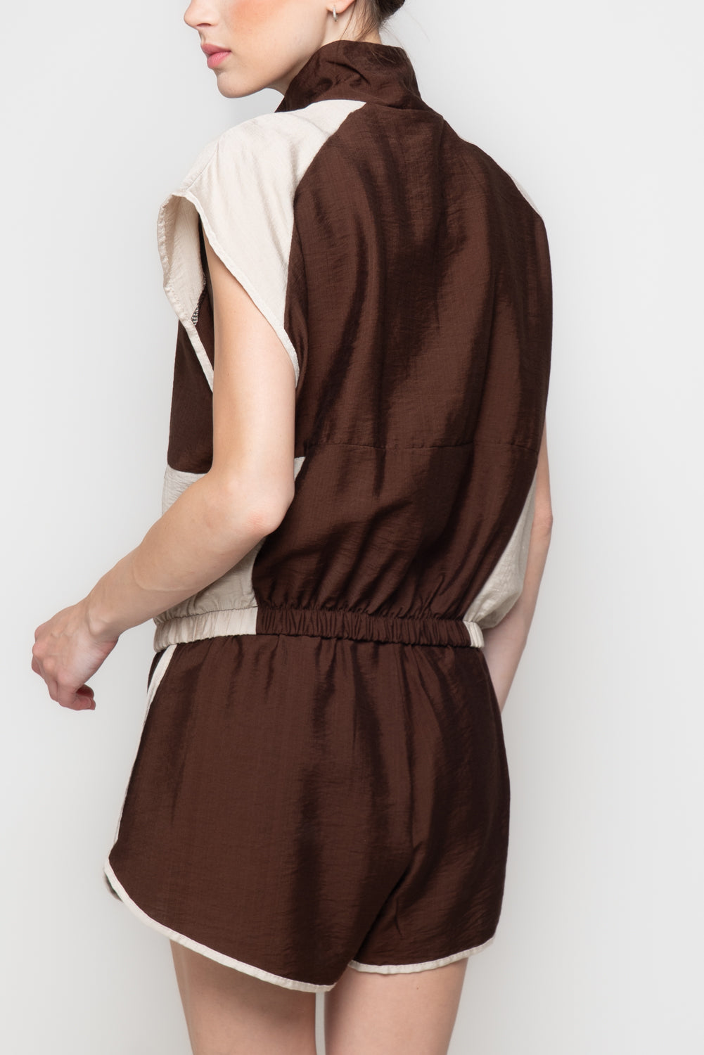 Casacca crop Color-Block