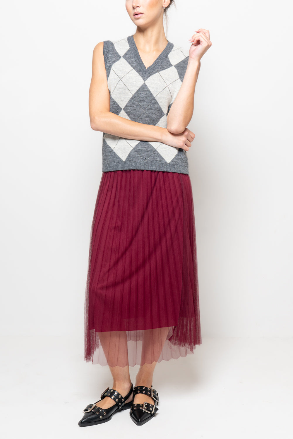 Gilet a rombi a corpetto