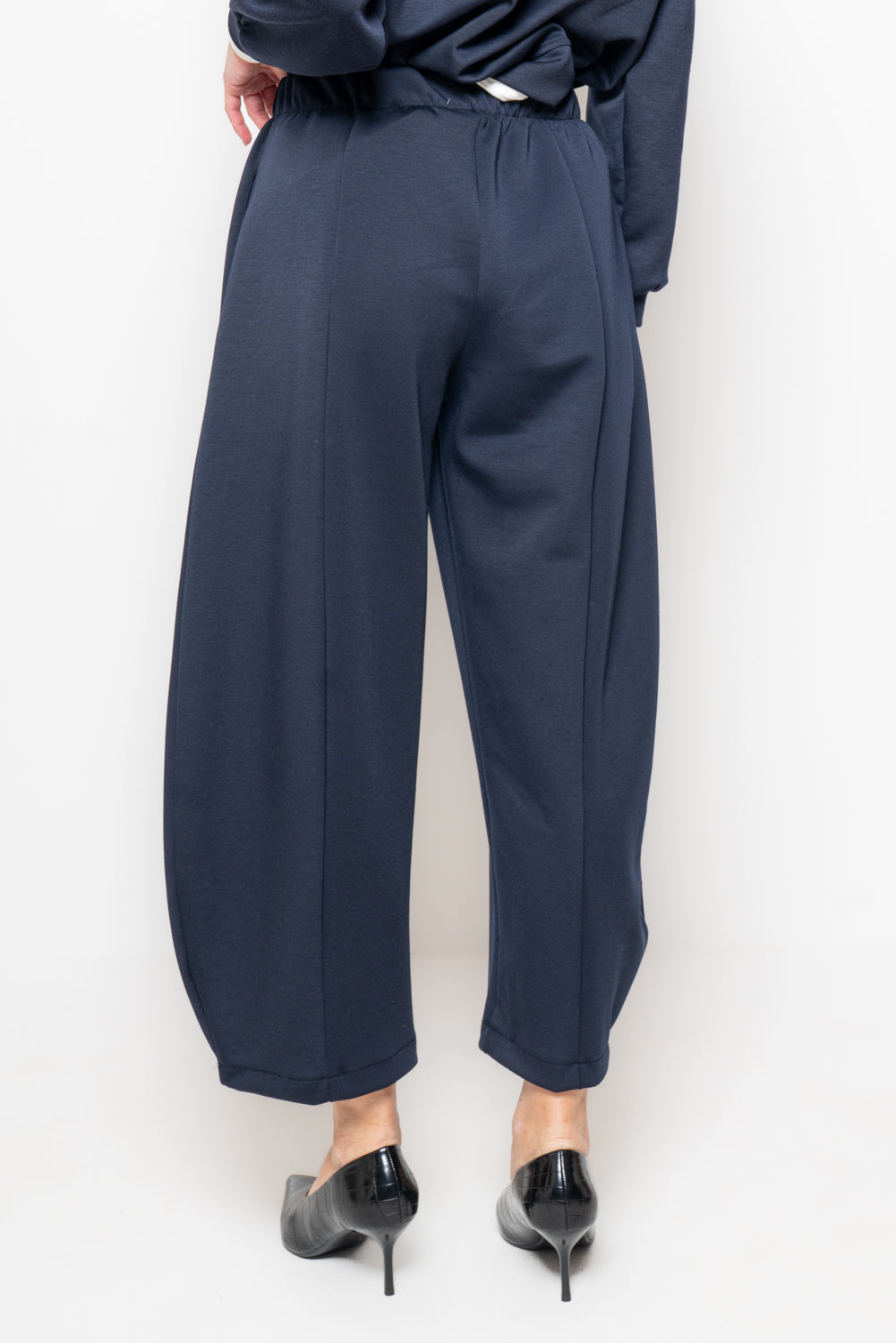 Pantalone barrel in ecopelle