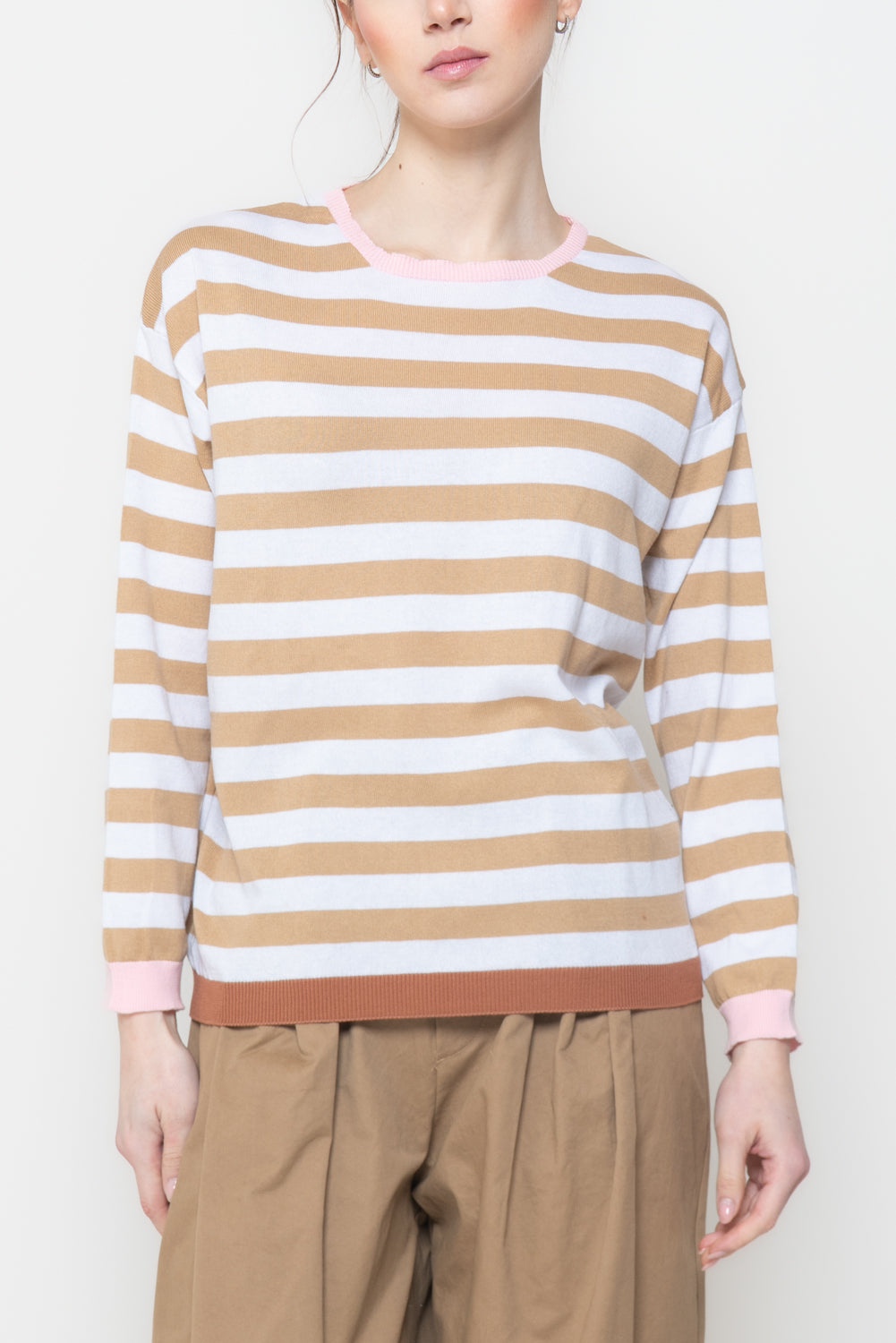 Maglia a Righe Bicolor