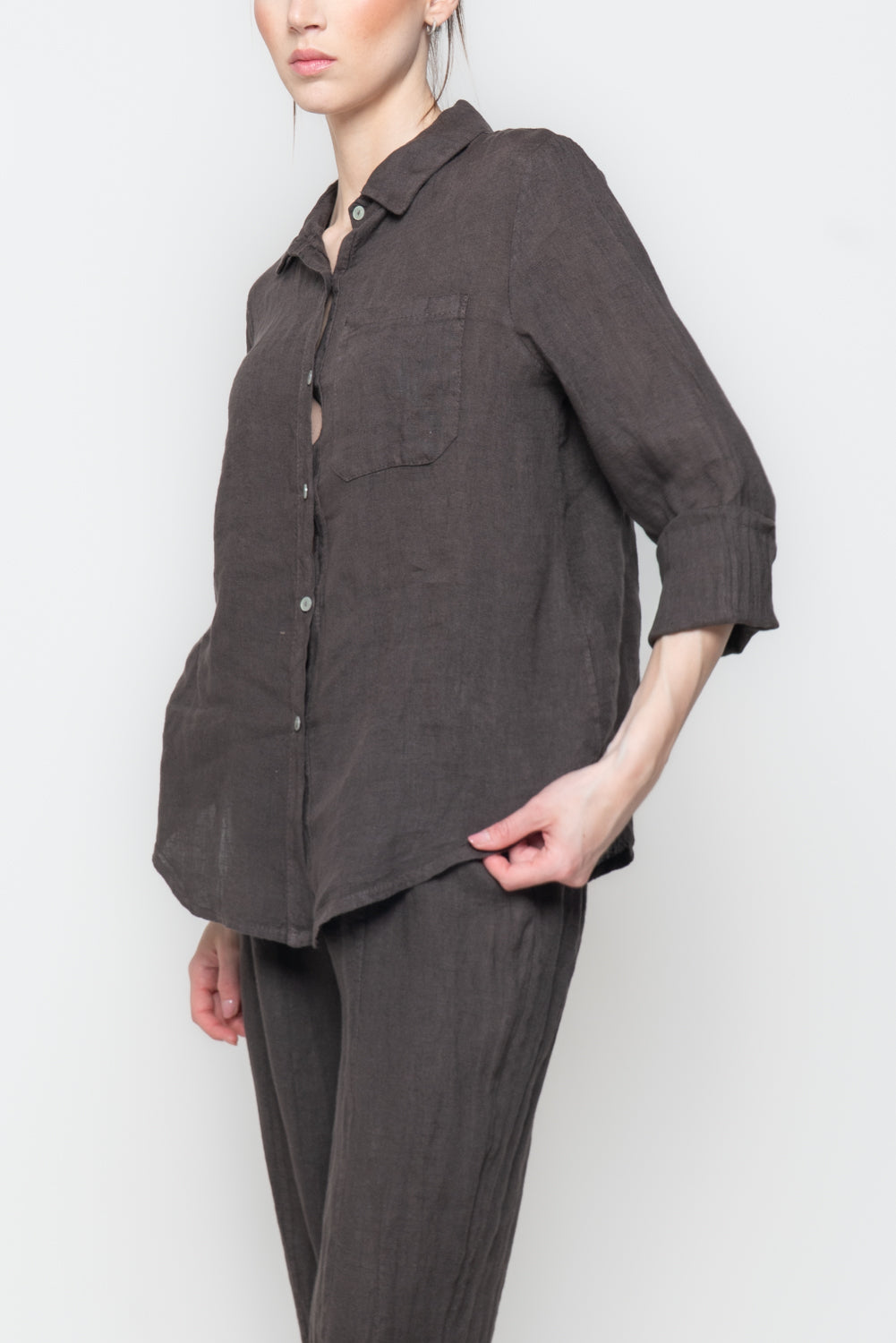 Camicia in Lino con Taschino