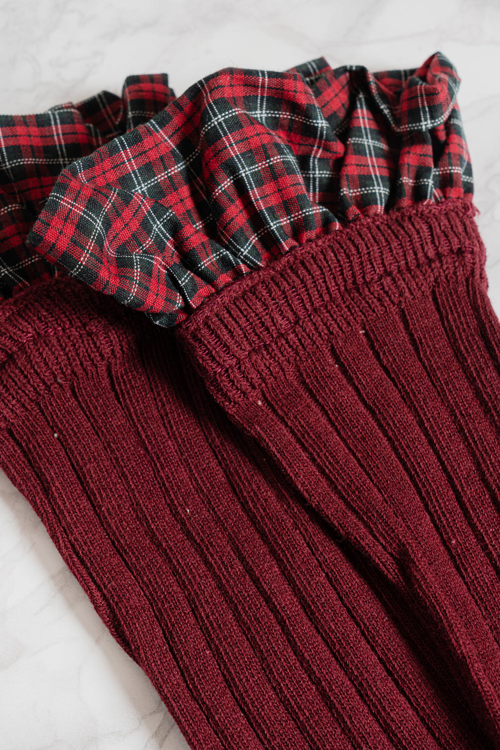 Calzini rouches quadri