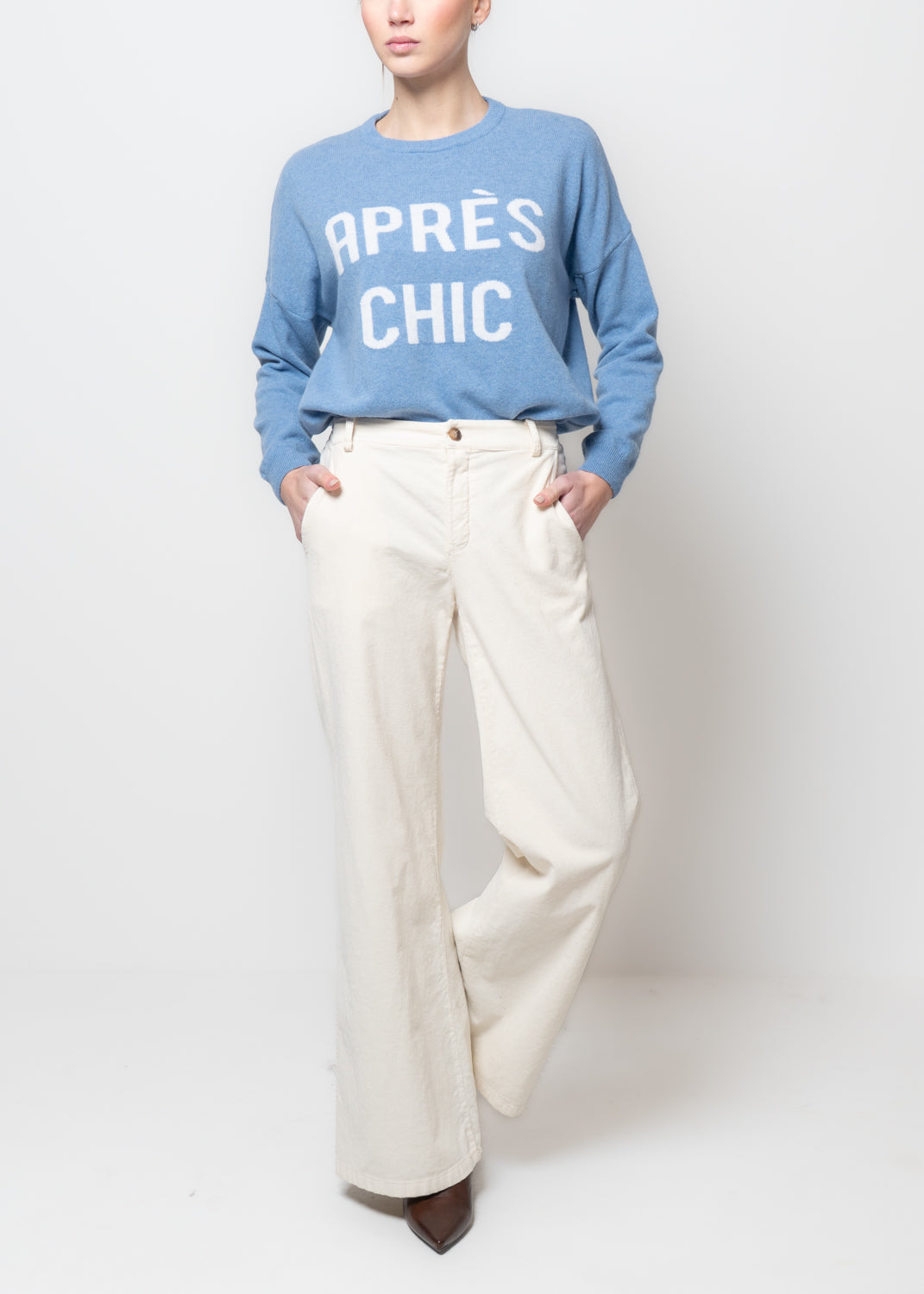 Pantaloni a palazzo in velluto