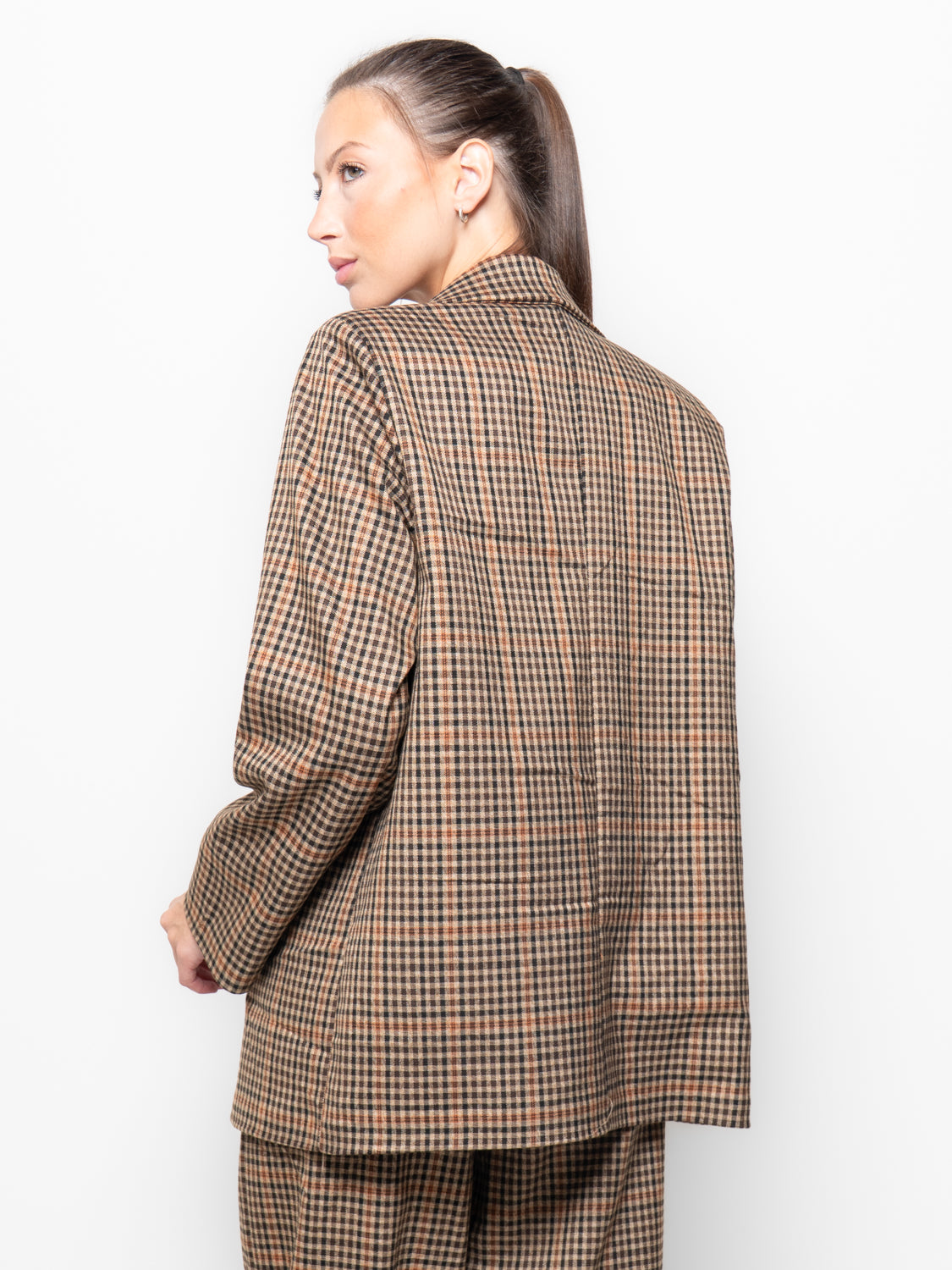 Blazer a quadretti coordinato