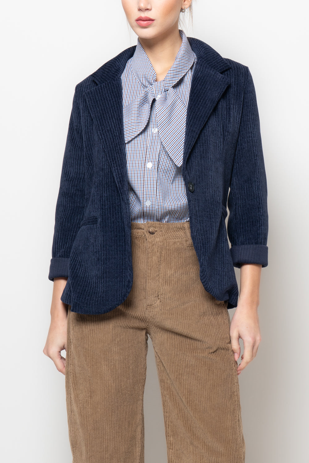 Giacca sfiancata in velluto