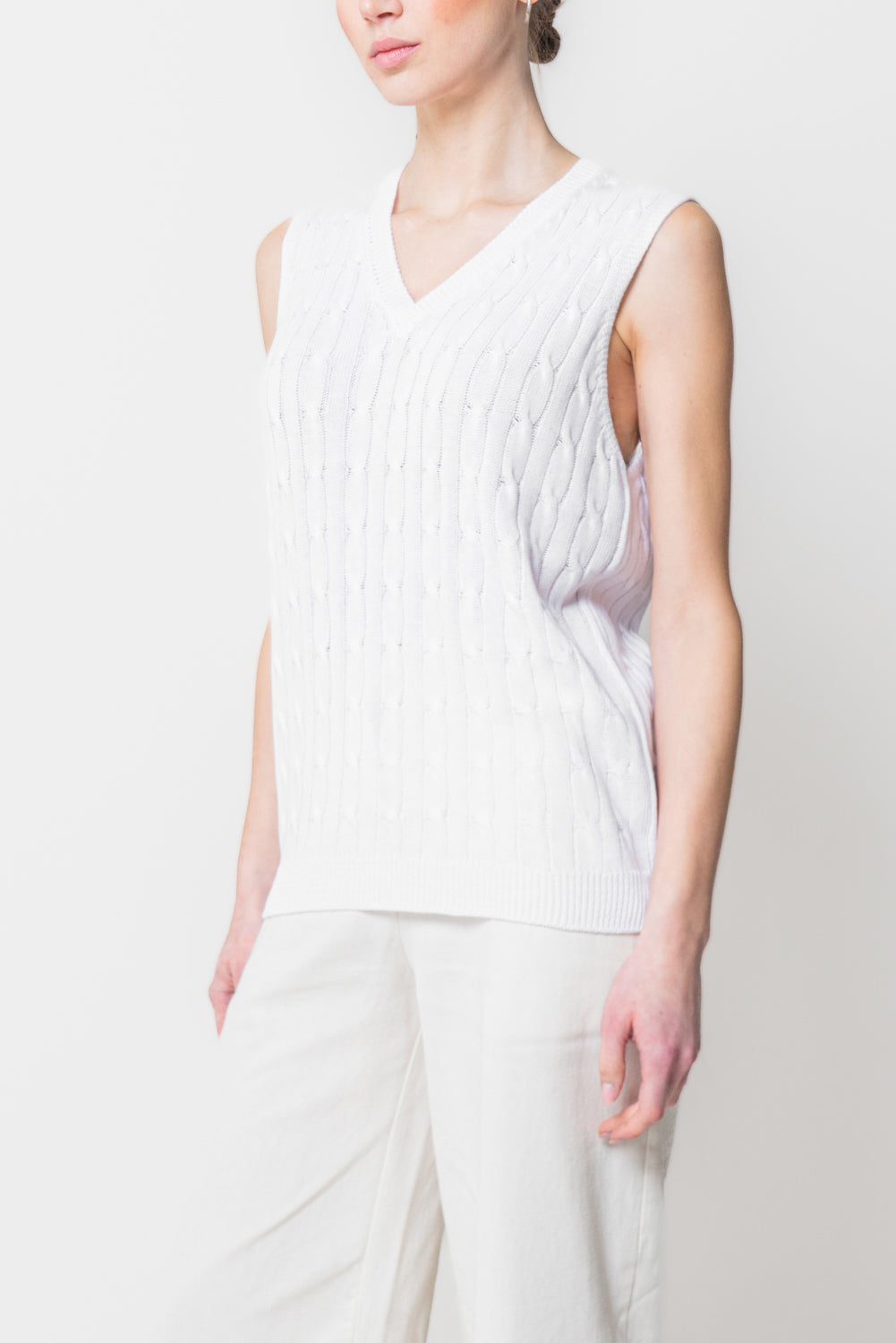 Gilet in Maglia a Trecce