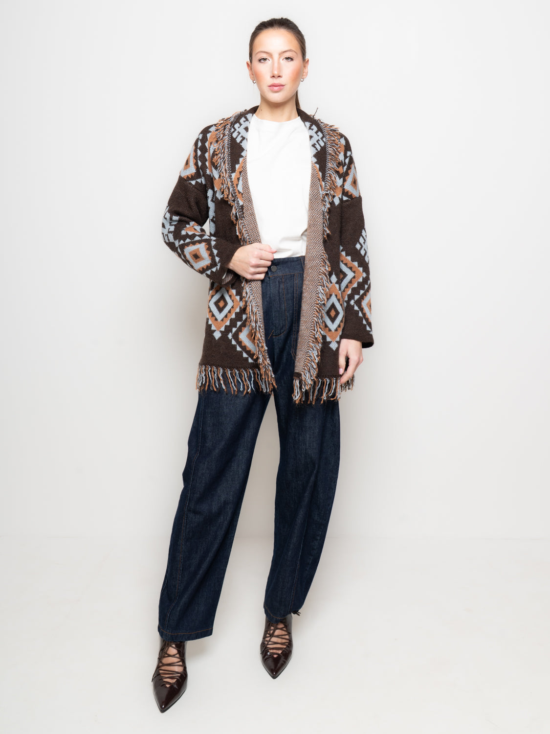Cardigan con frange