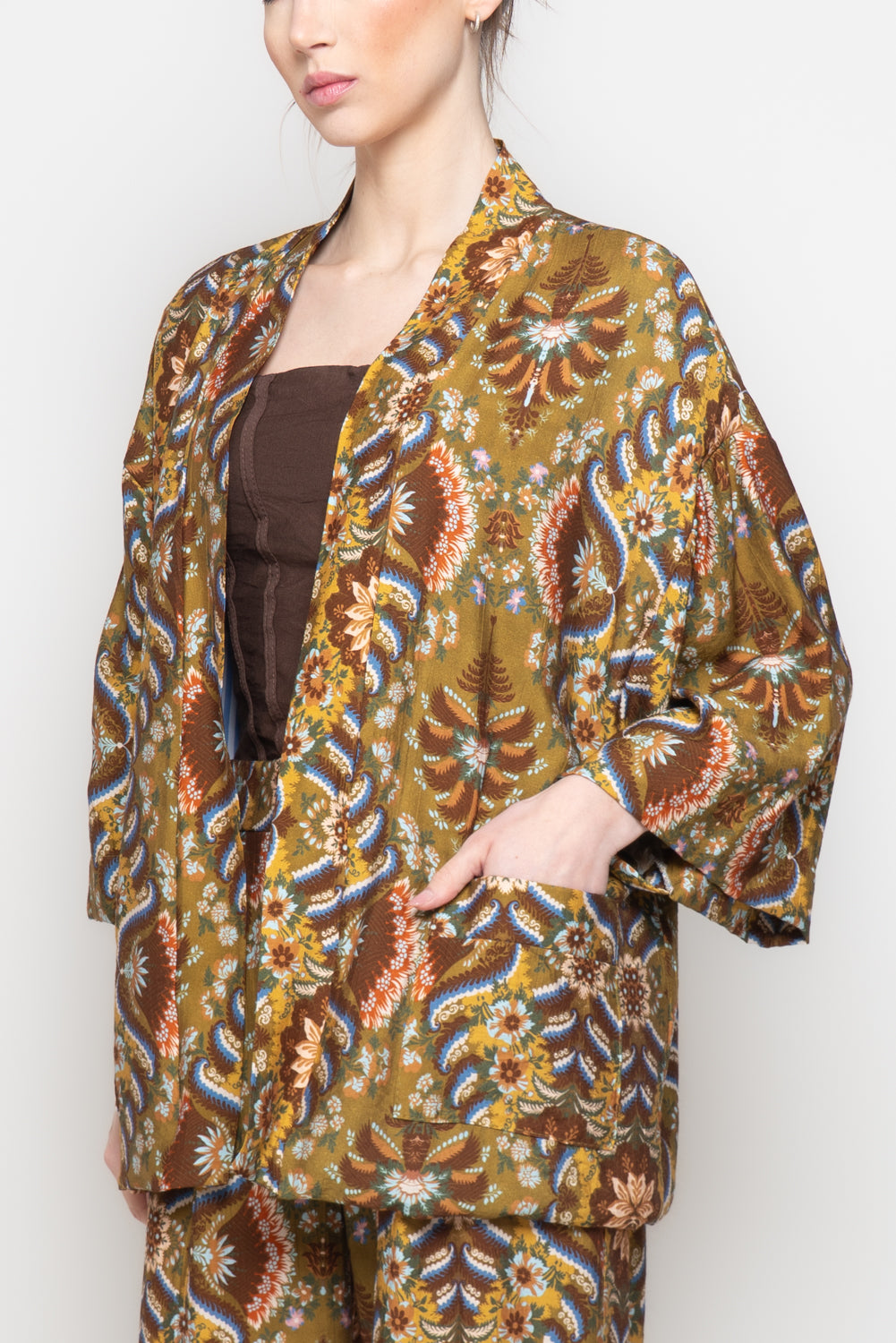 Kimono foderato fantasia