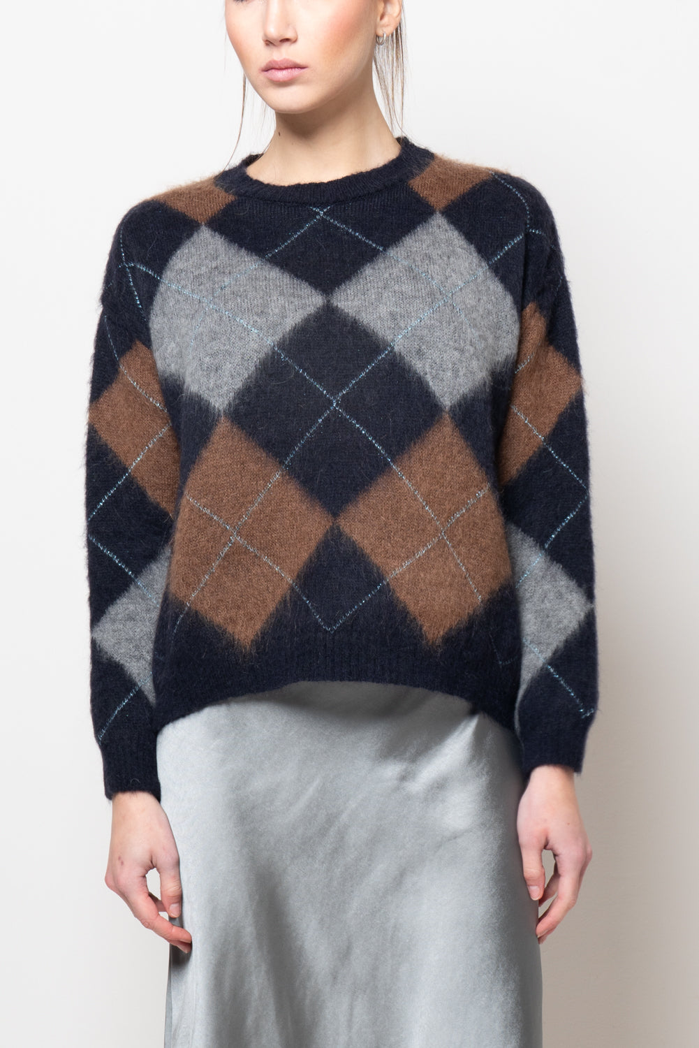 Maglia a rombi garzata