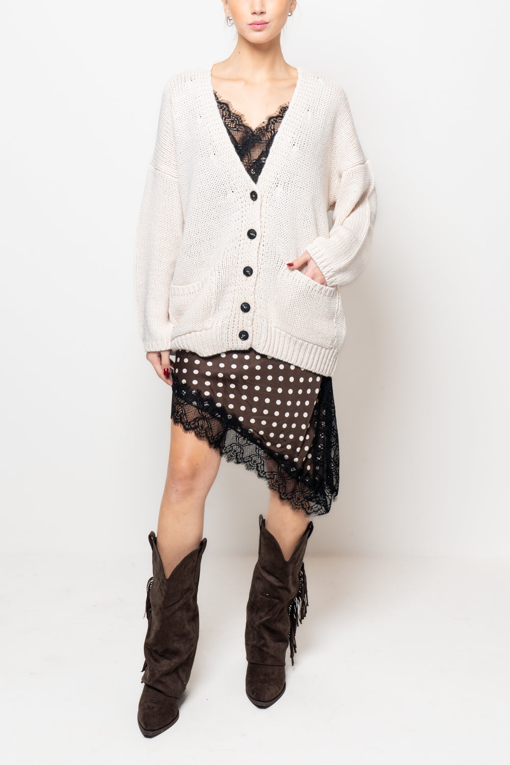 Cardigan con tasche