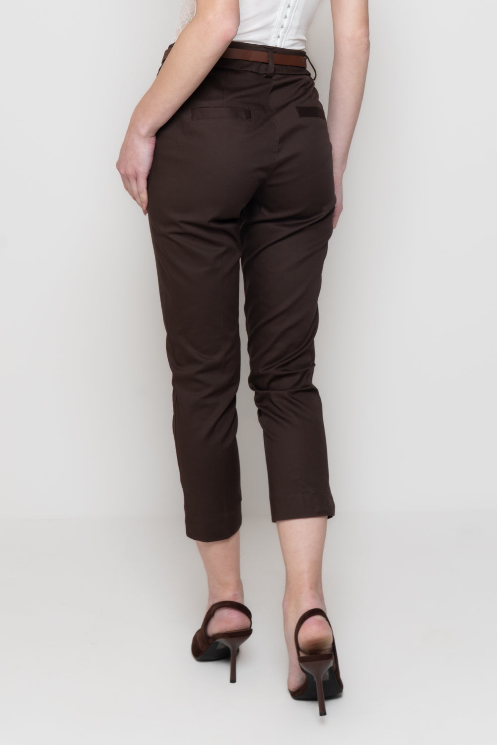 Pantalone a Sigaretta con Cintura Sottile