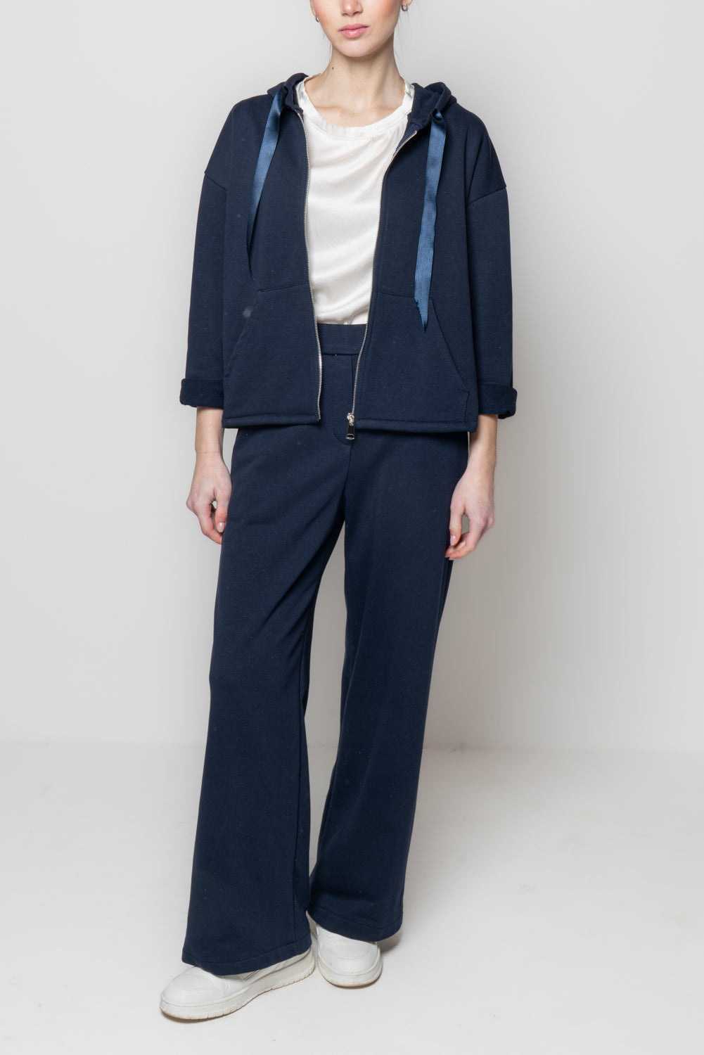 Pantaloni palazzo in felpa