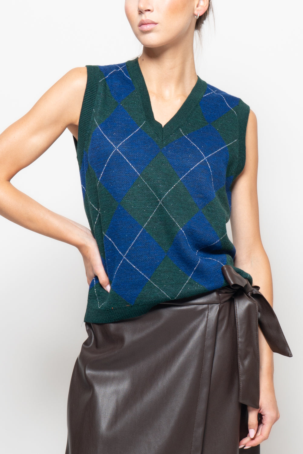 Gilet a rombi a corpetto