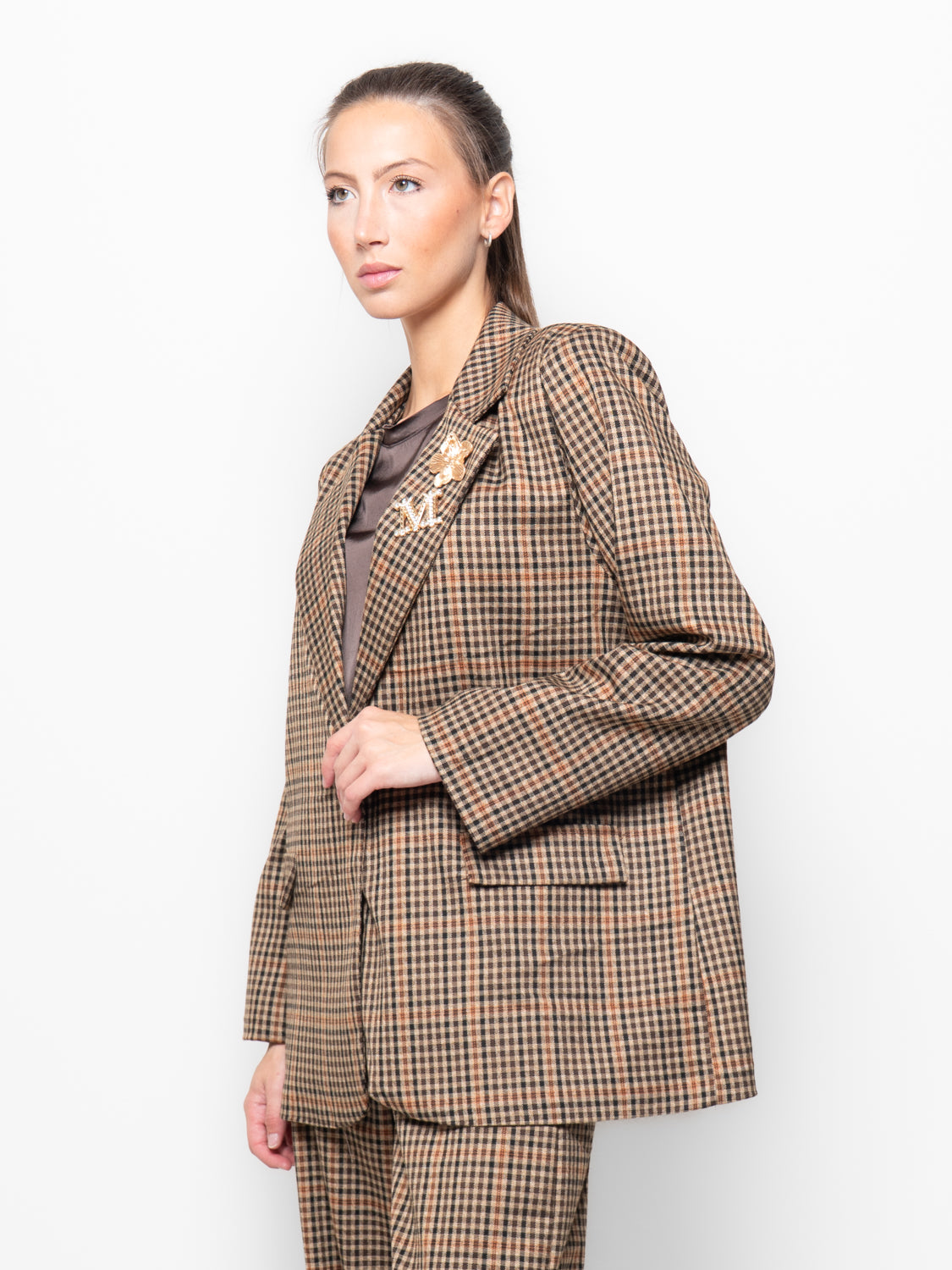 Blazer a quadretti coordinato
