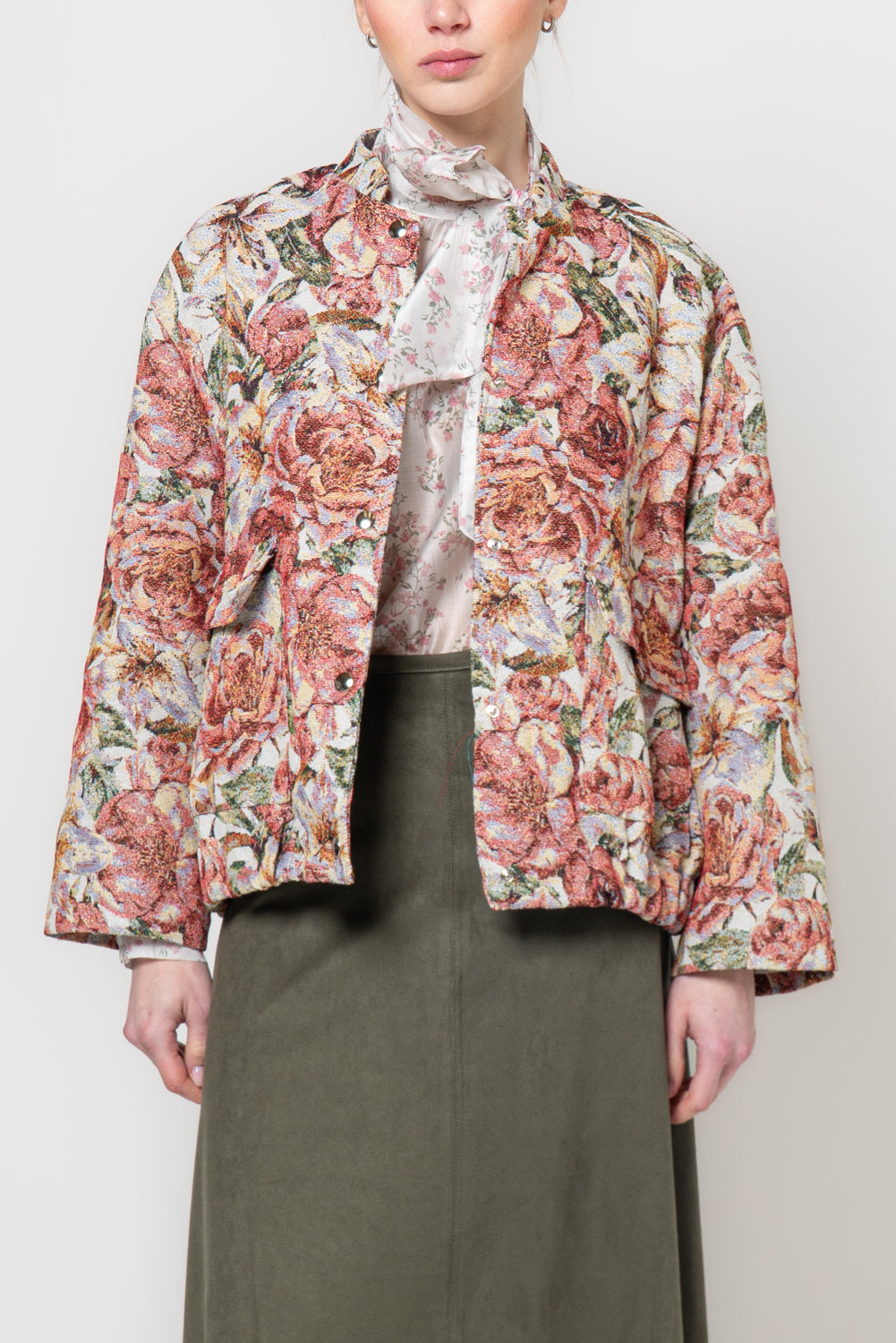 Bomber in stampa floreale