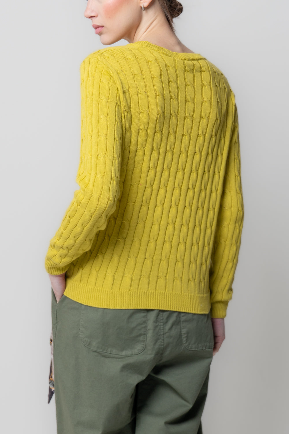 Maglia a Trecce in Cotone Leggero