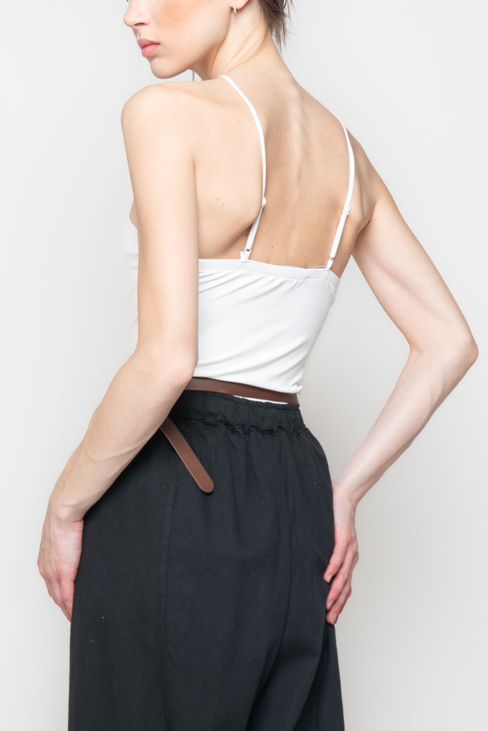 Body Elasticizzato con Spalline Incrociate