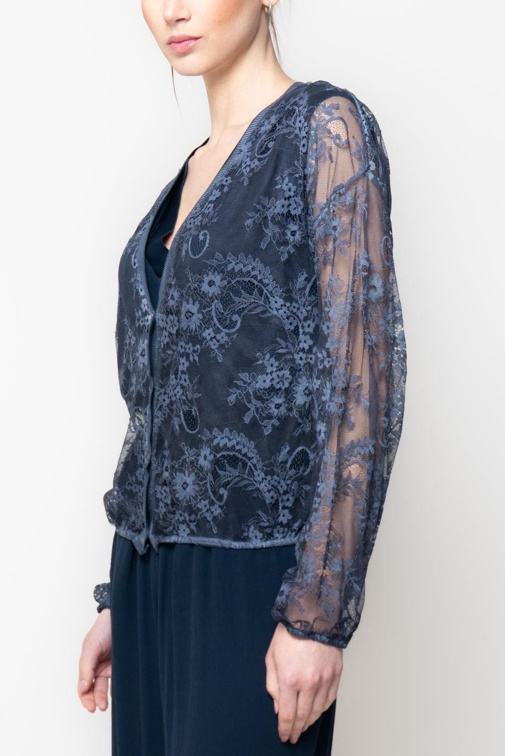 Cardigan in pizzo