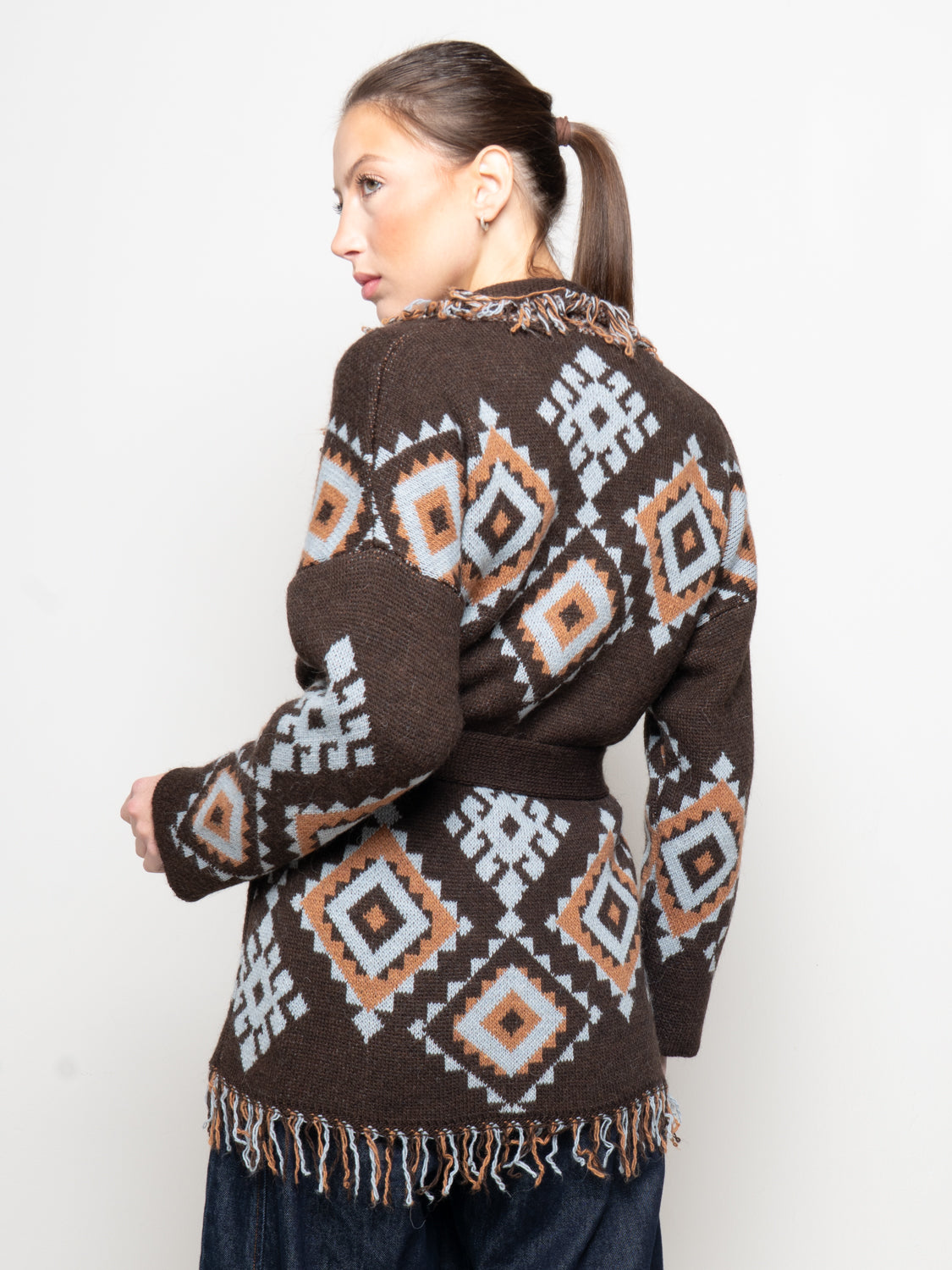 Cardigan con frange