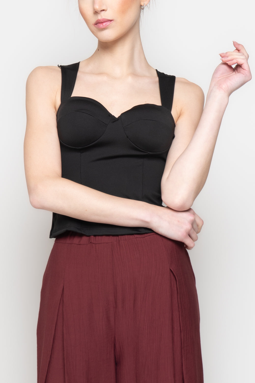 Top Bustier con Coppe Preformate