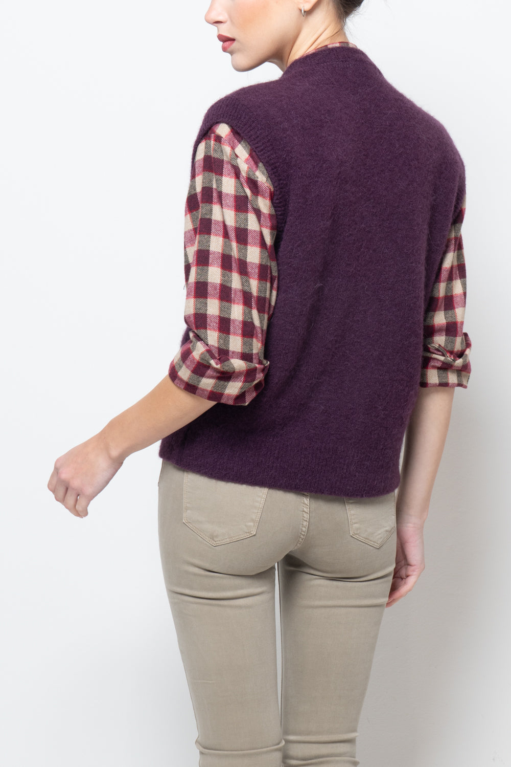 Gilet con bottoni gioiello