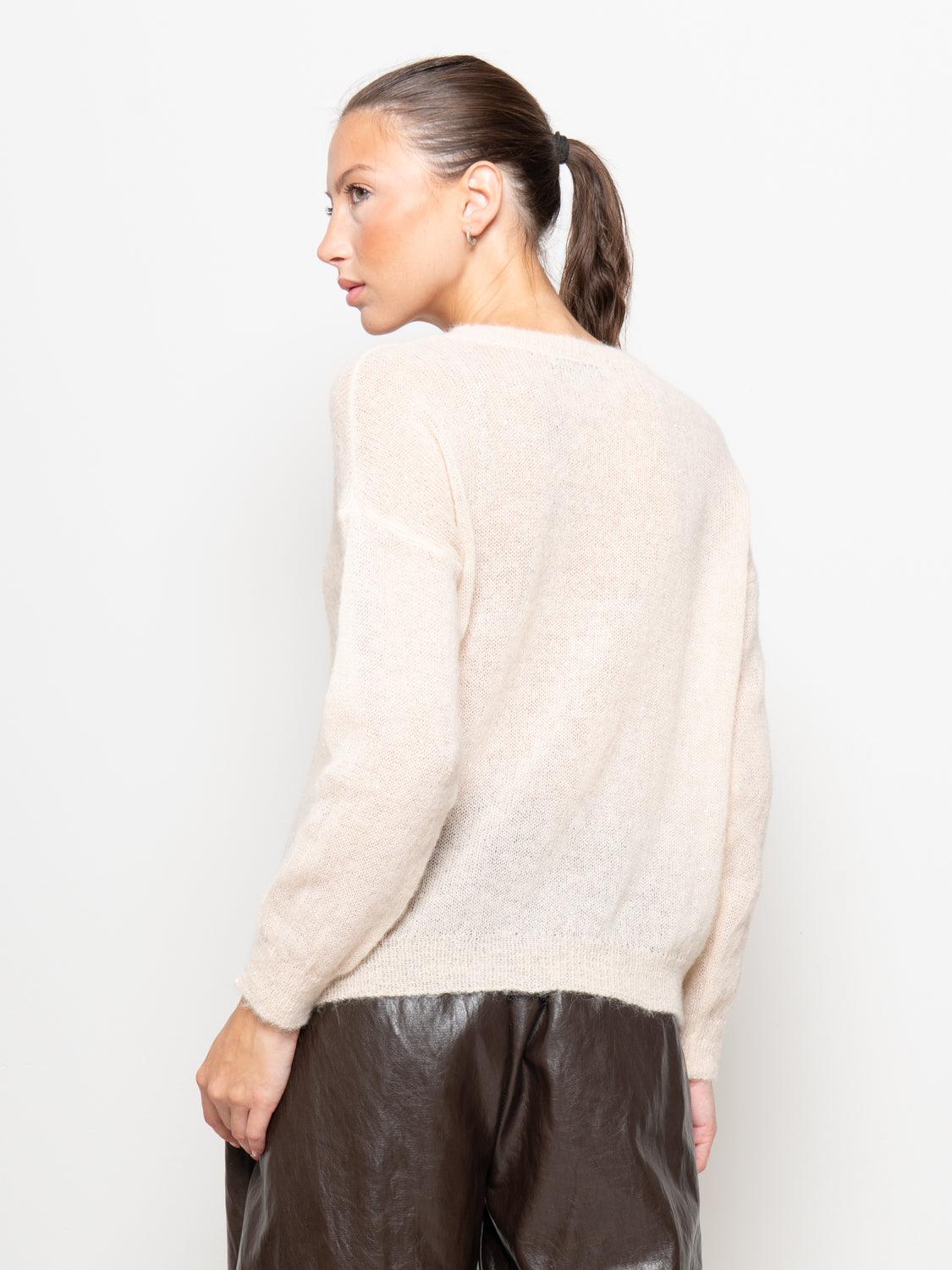 Maglia in alpaca con paillette