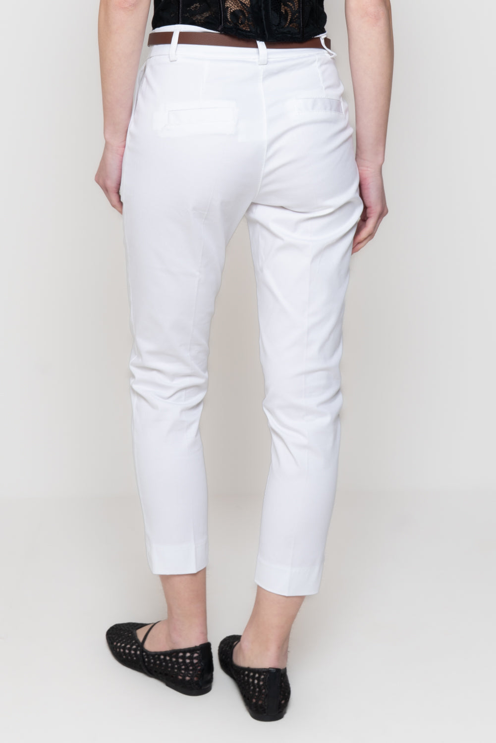 Pantalone a Sigaretta con Cintura Sottile