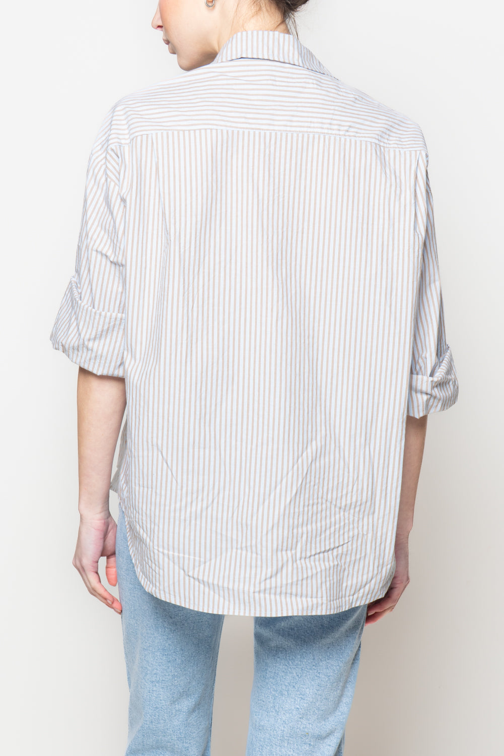 Camicia a righe con tasca