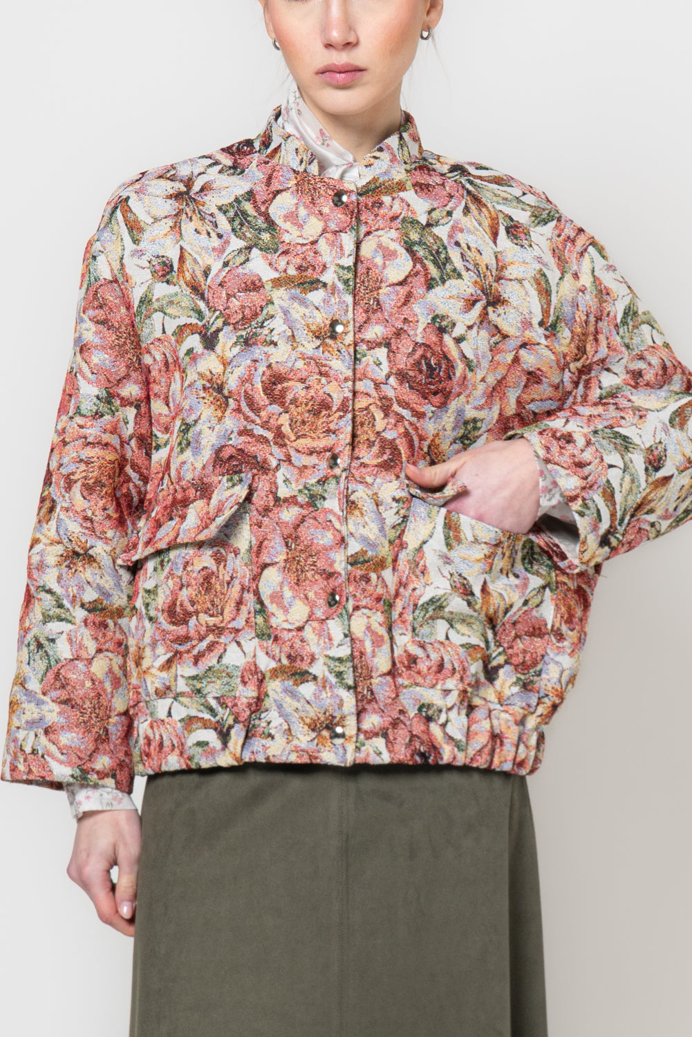 Bomber in stampa floreale