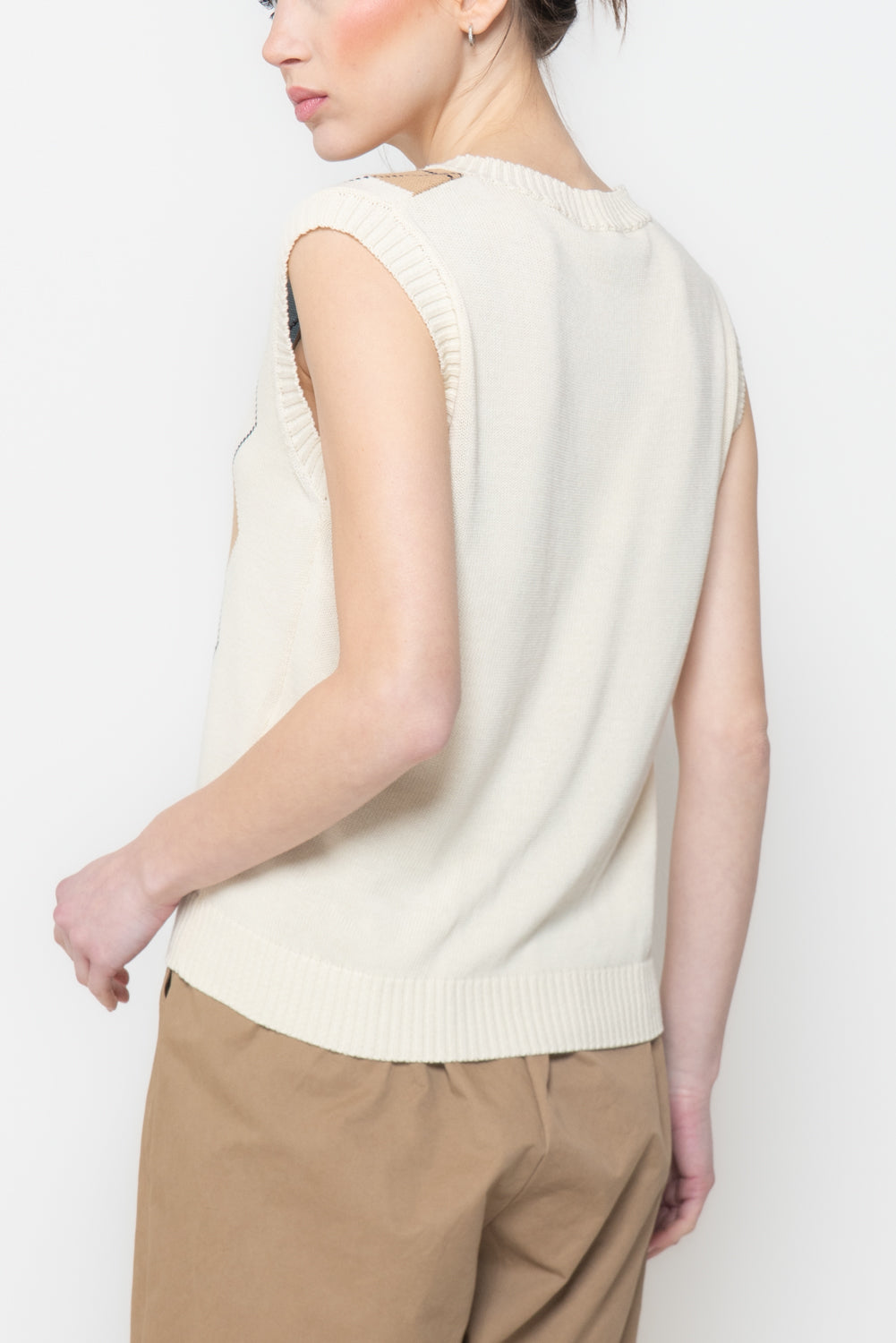 Gilet in Maglia a Rombi