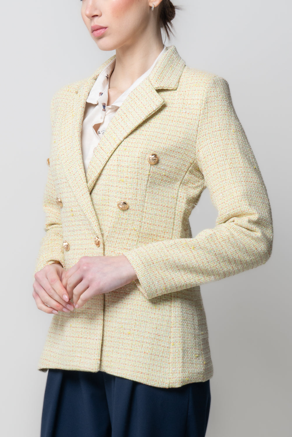 Blazer Doppiopetto Tweed Pastello