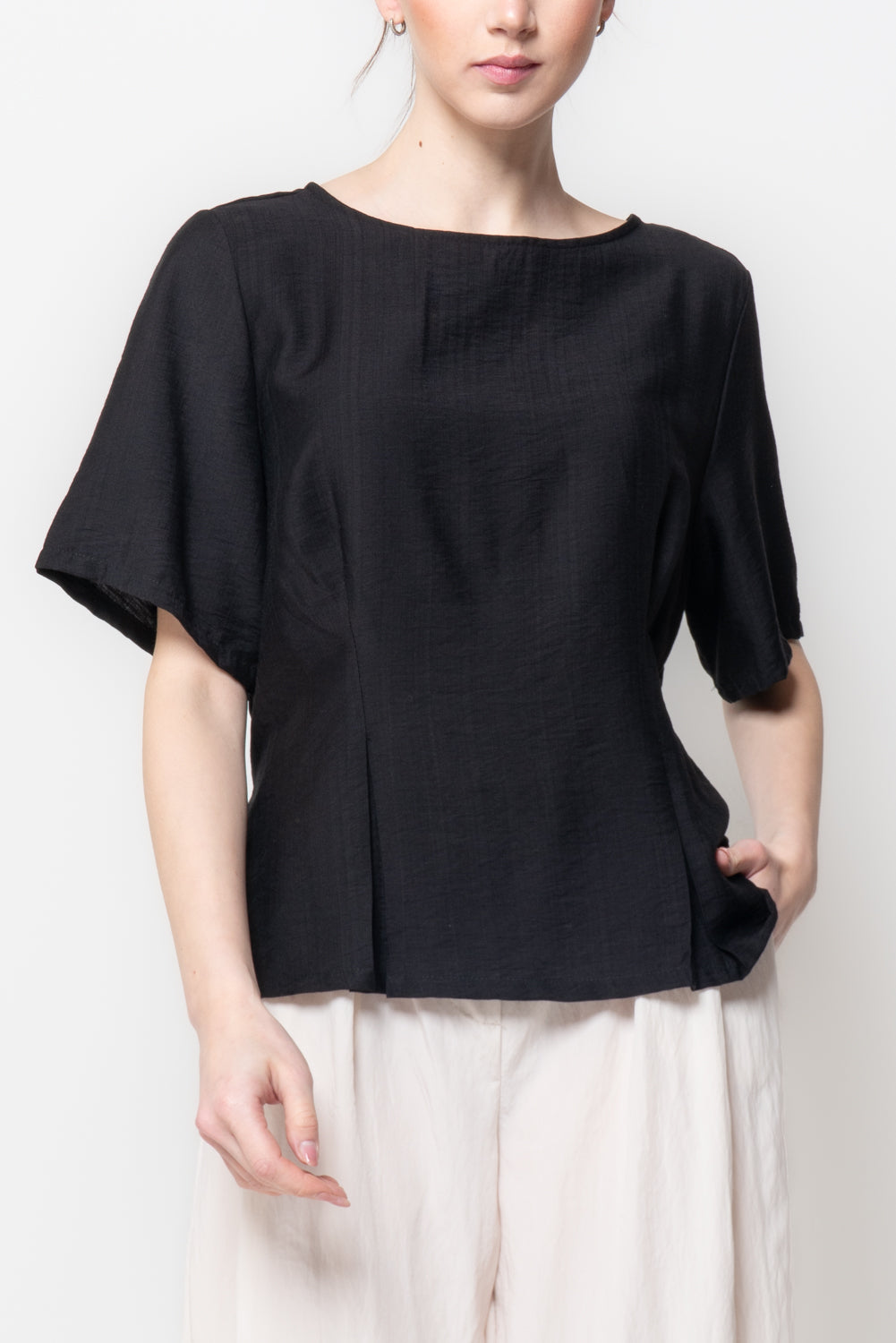 Blusa con Arricciatura Posteriore