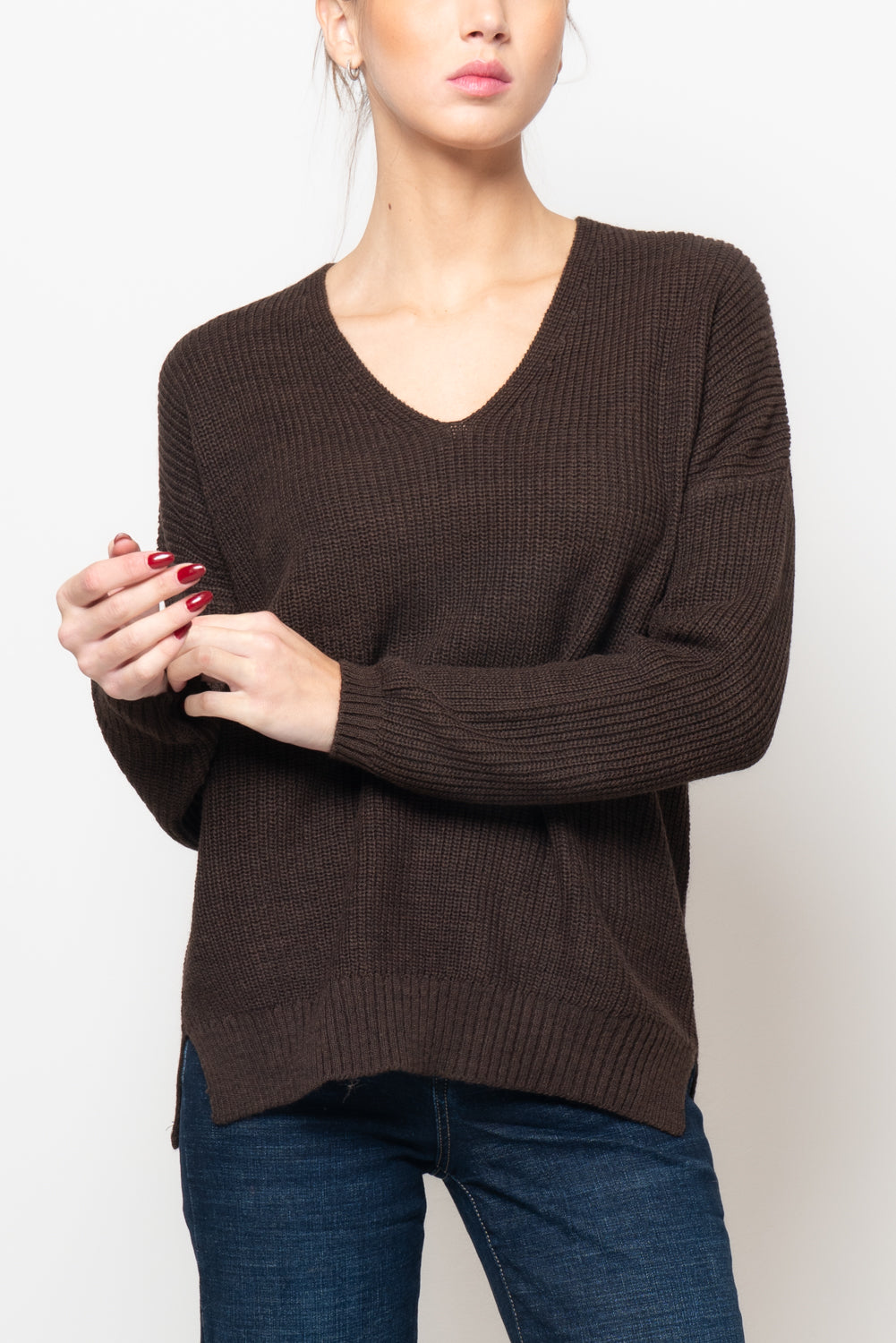 Maglia inglese scollo a V