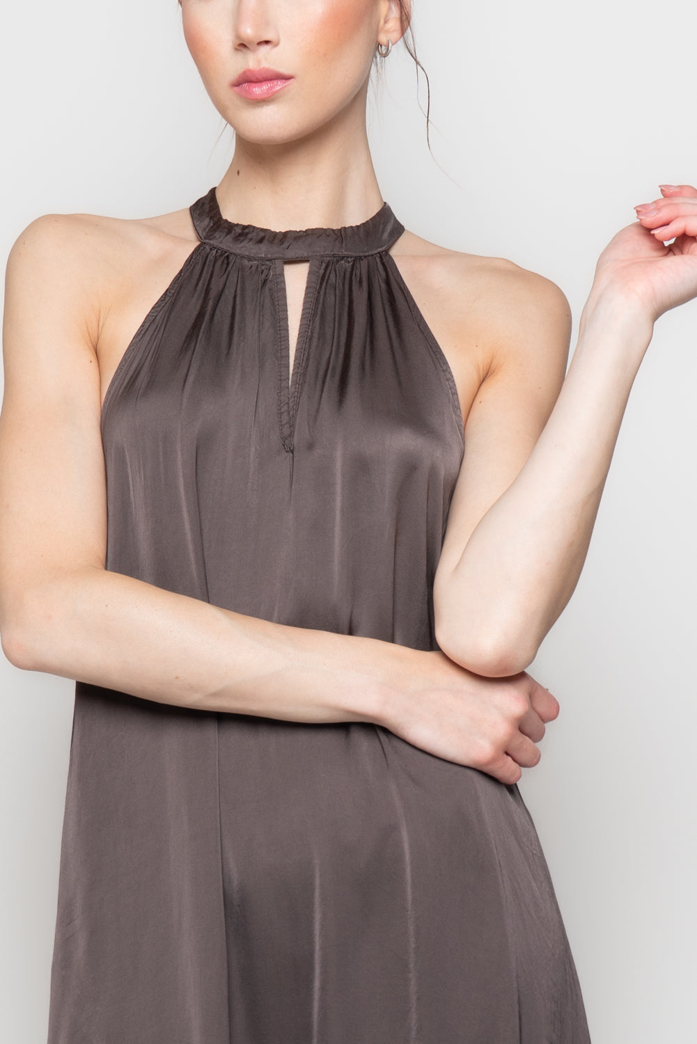Abito in satin lungo