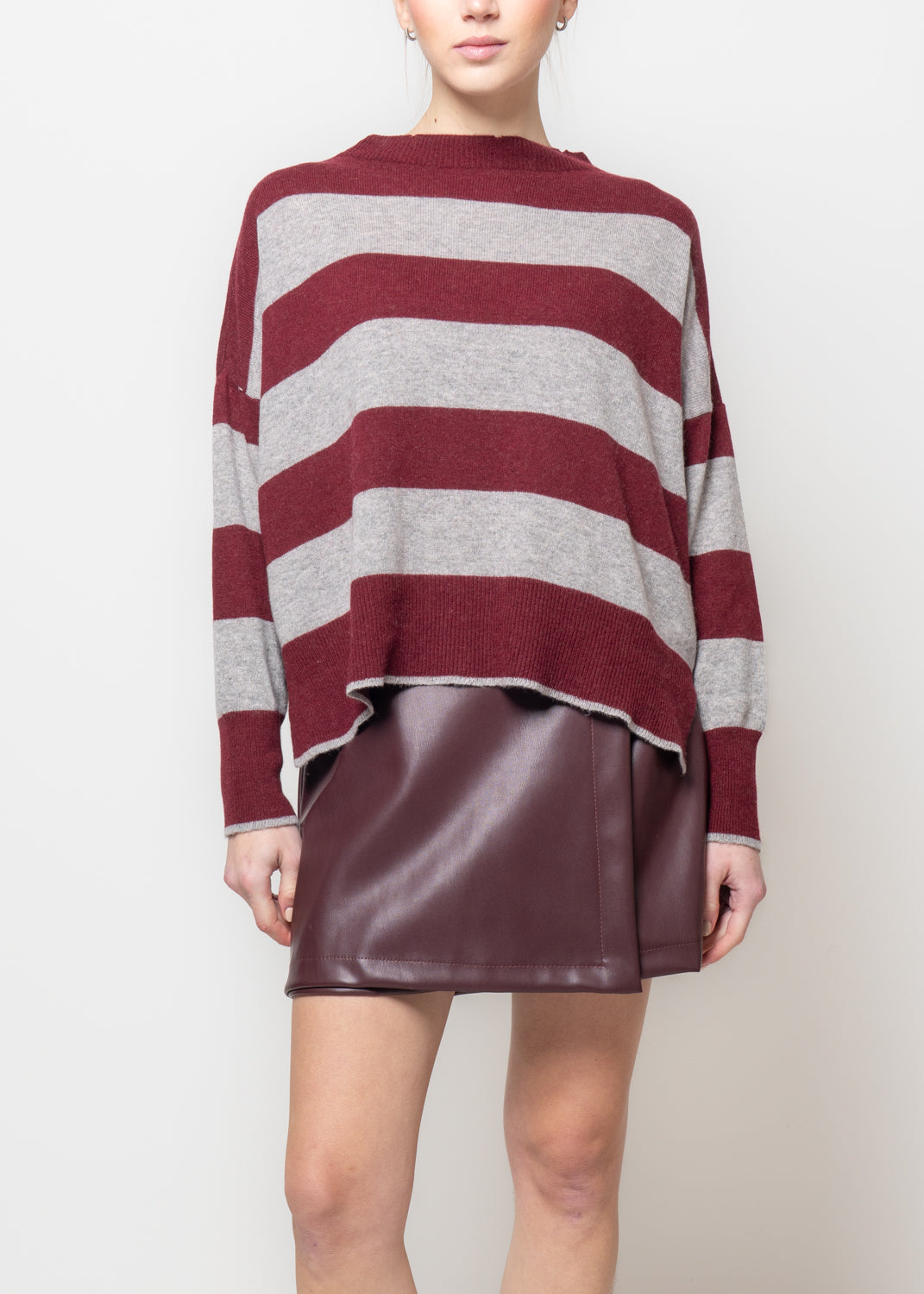 Maglia a righe misto cashmere