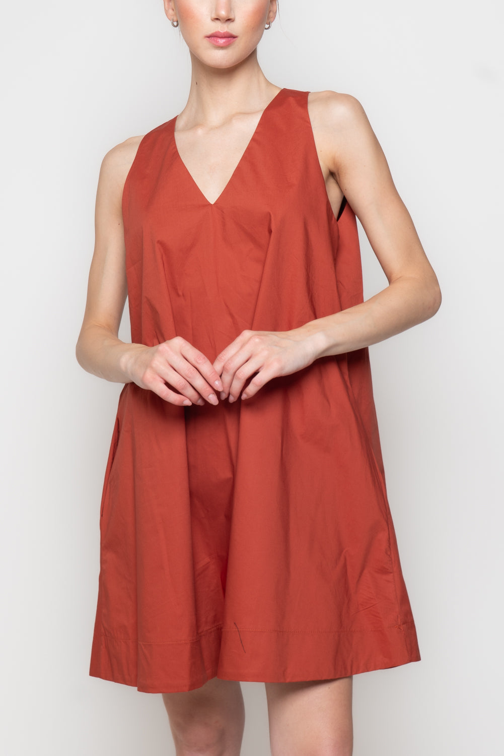 Abito a trapezio con Scollo a V