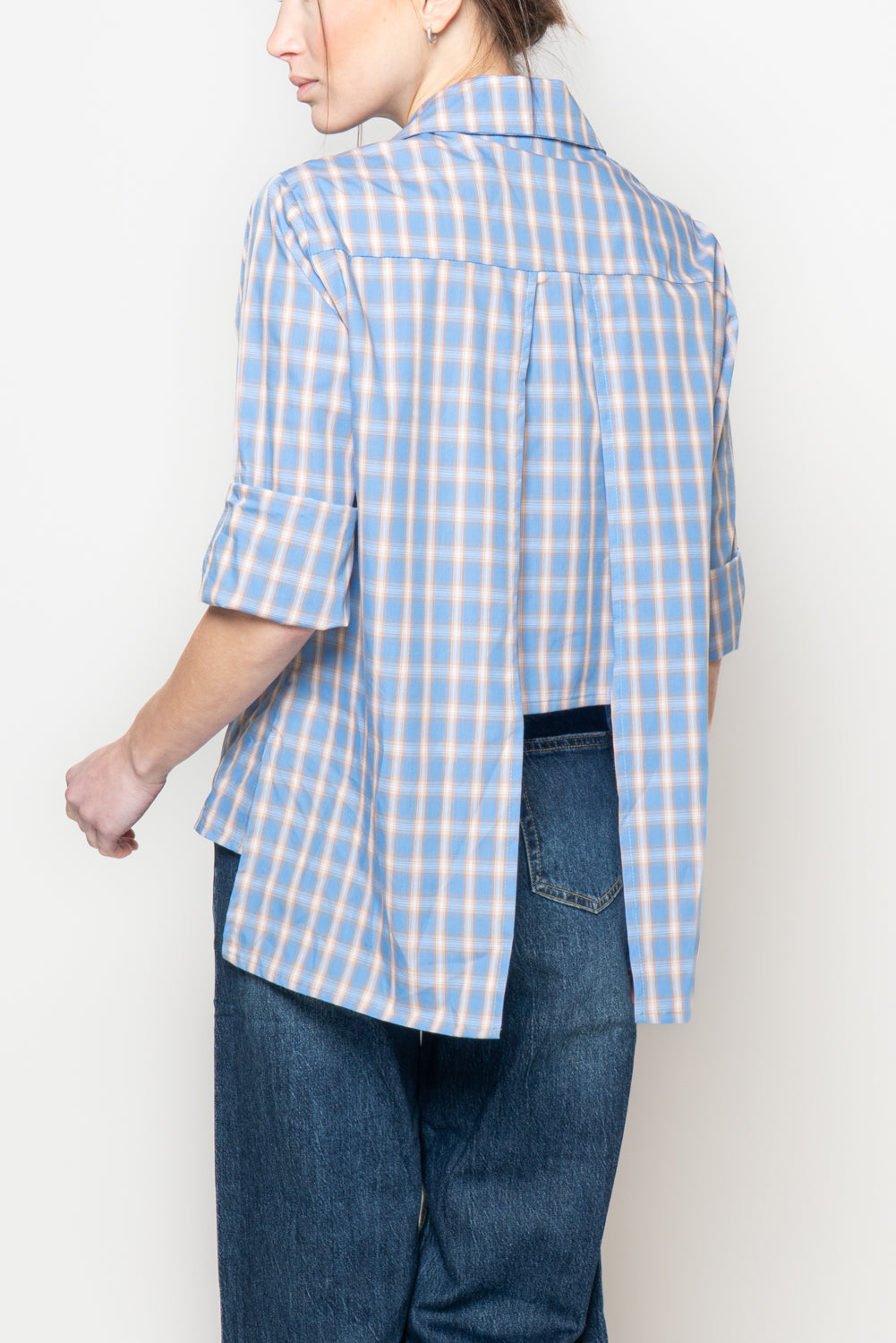 Camicia a quadri con coda