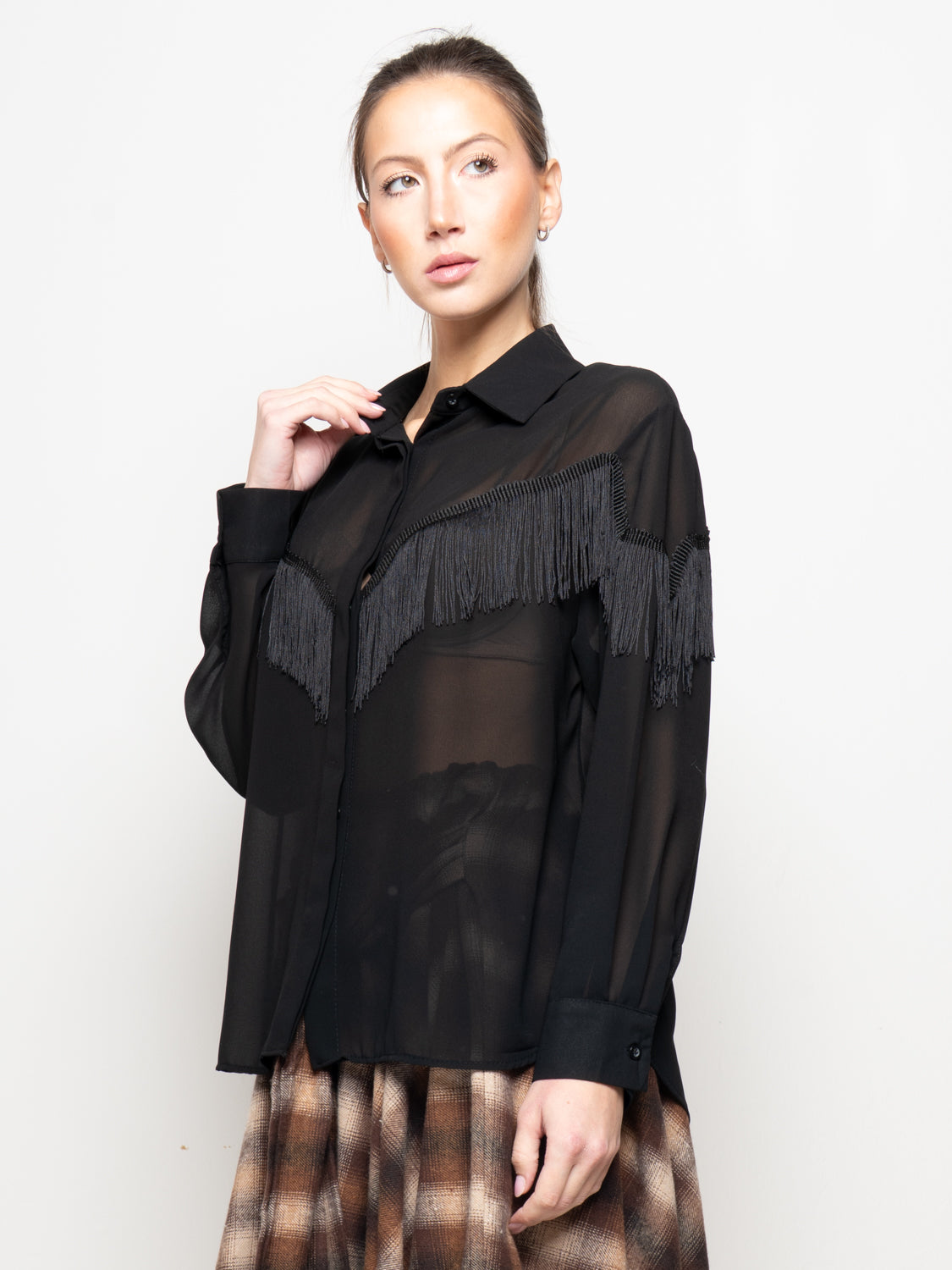 Camicia con frange