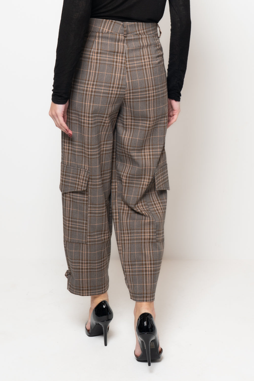 Pantaloni cargo a quadri