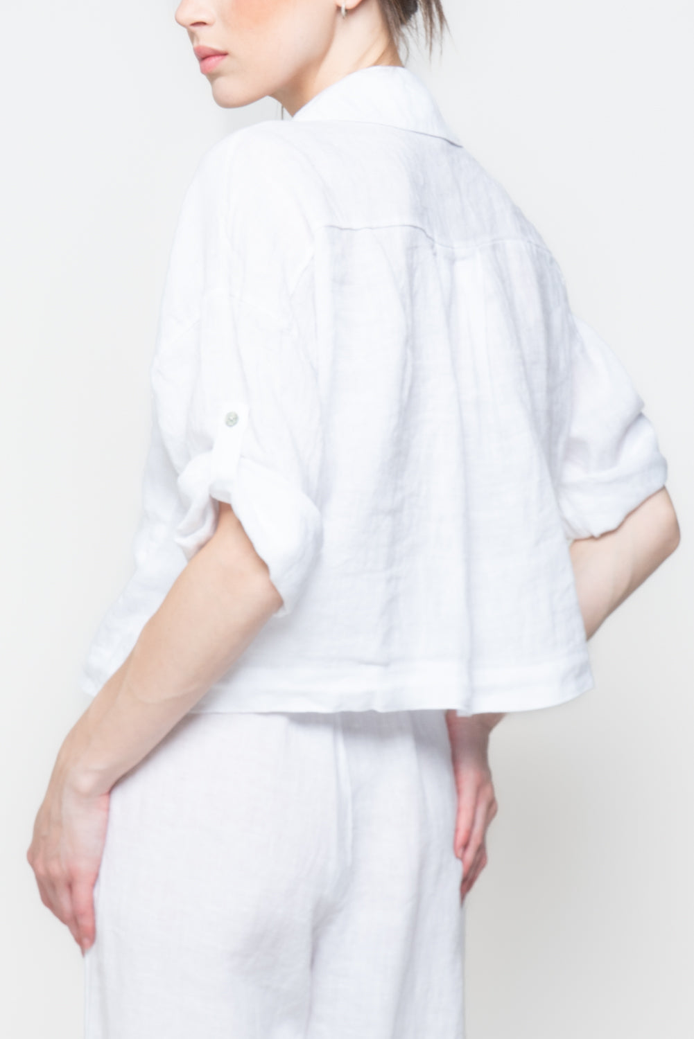 Camicia a scatola 100% lino