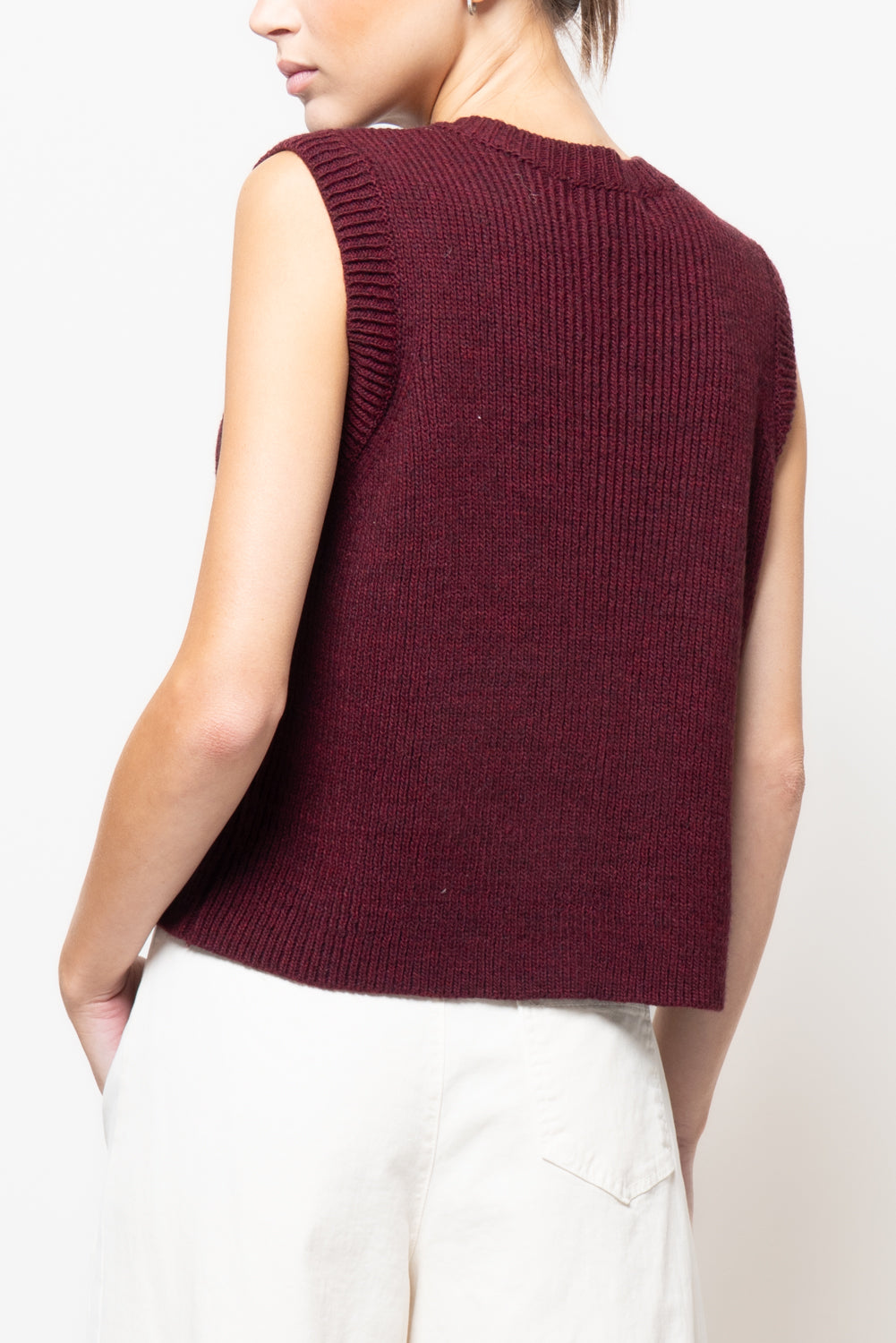 Gilet paricollo con bottoni