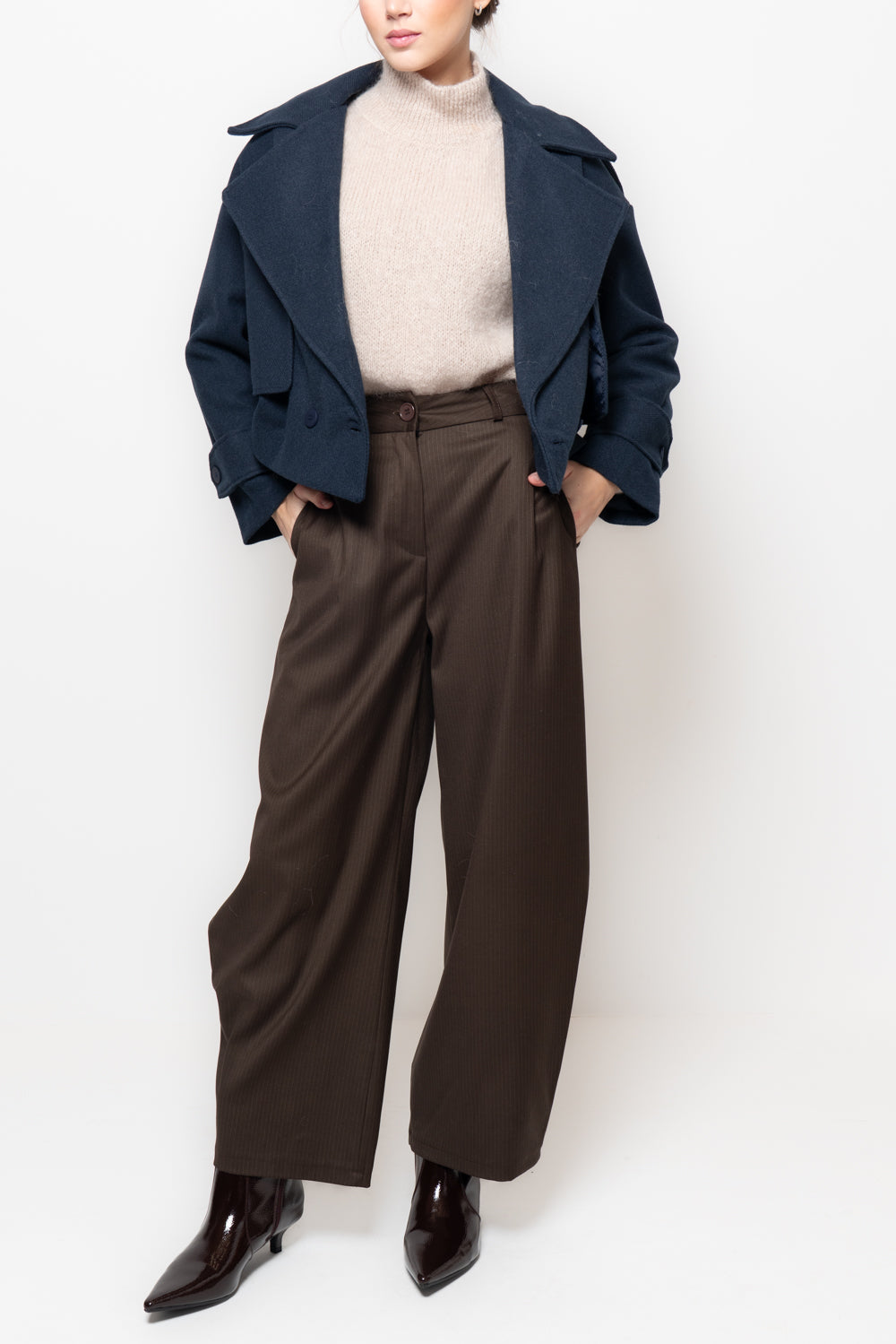 Giubbotto doppiopetto crop