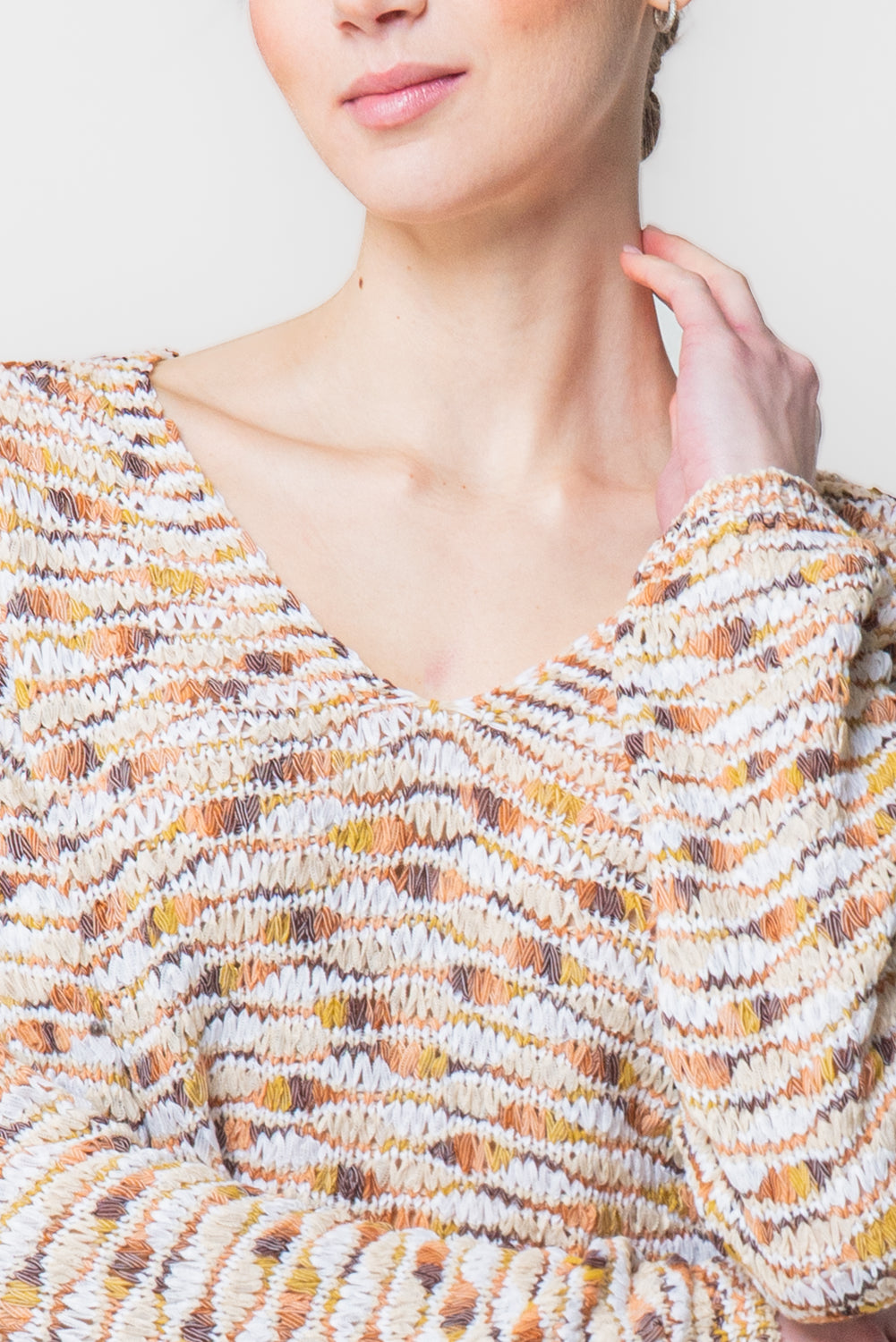 Maglia in Filato Fiammato Multicolor